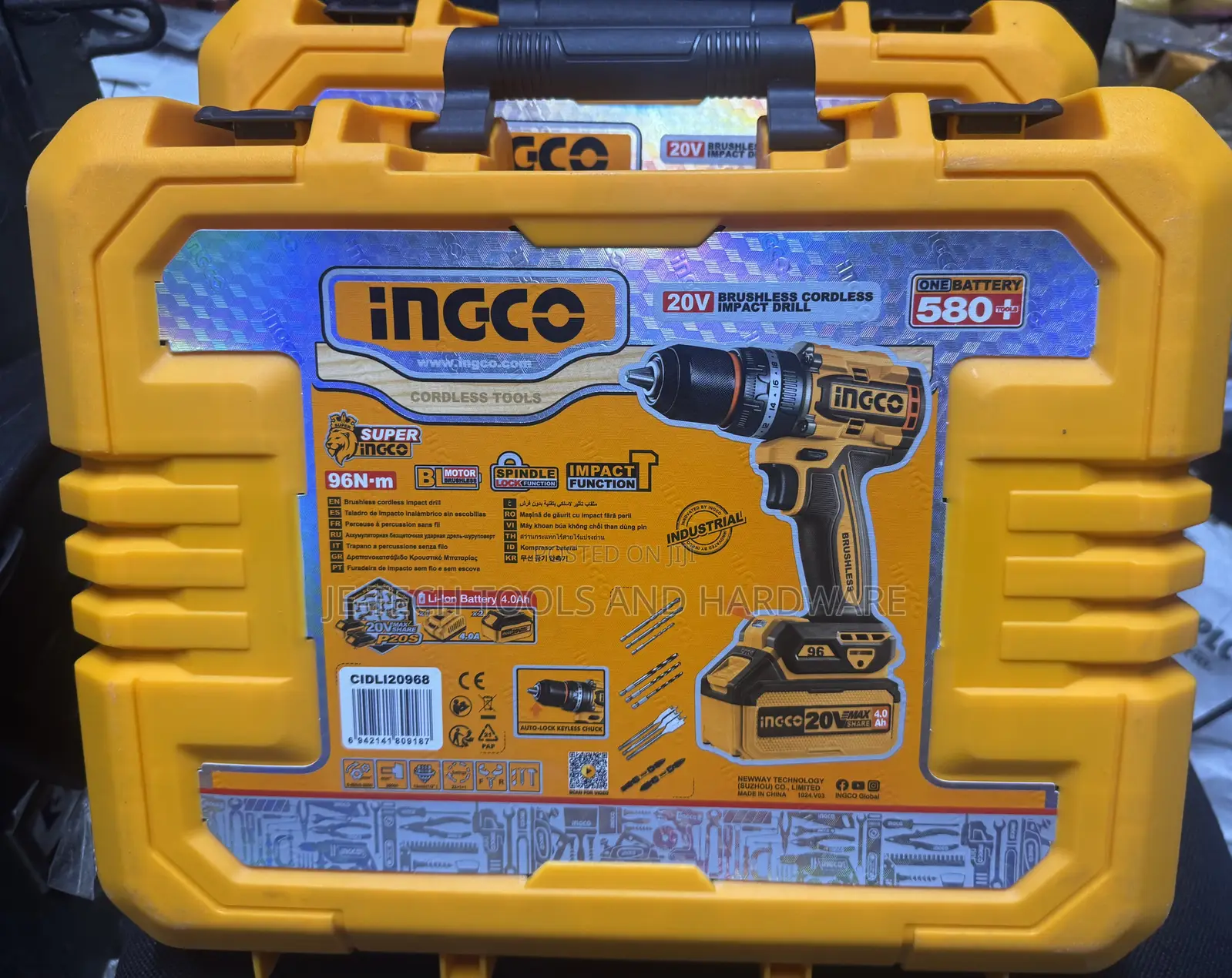 Ingco 20v Brushless Cordless Impact Drill 96nm