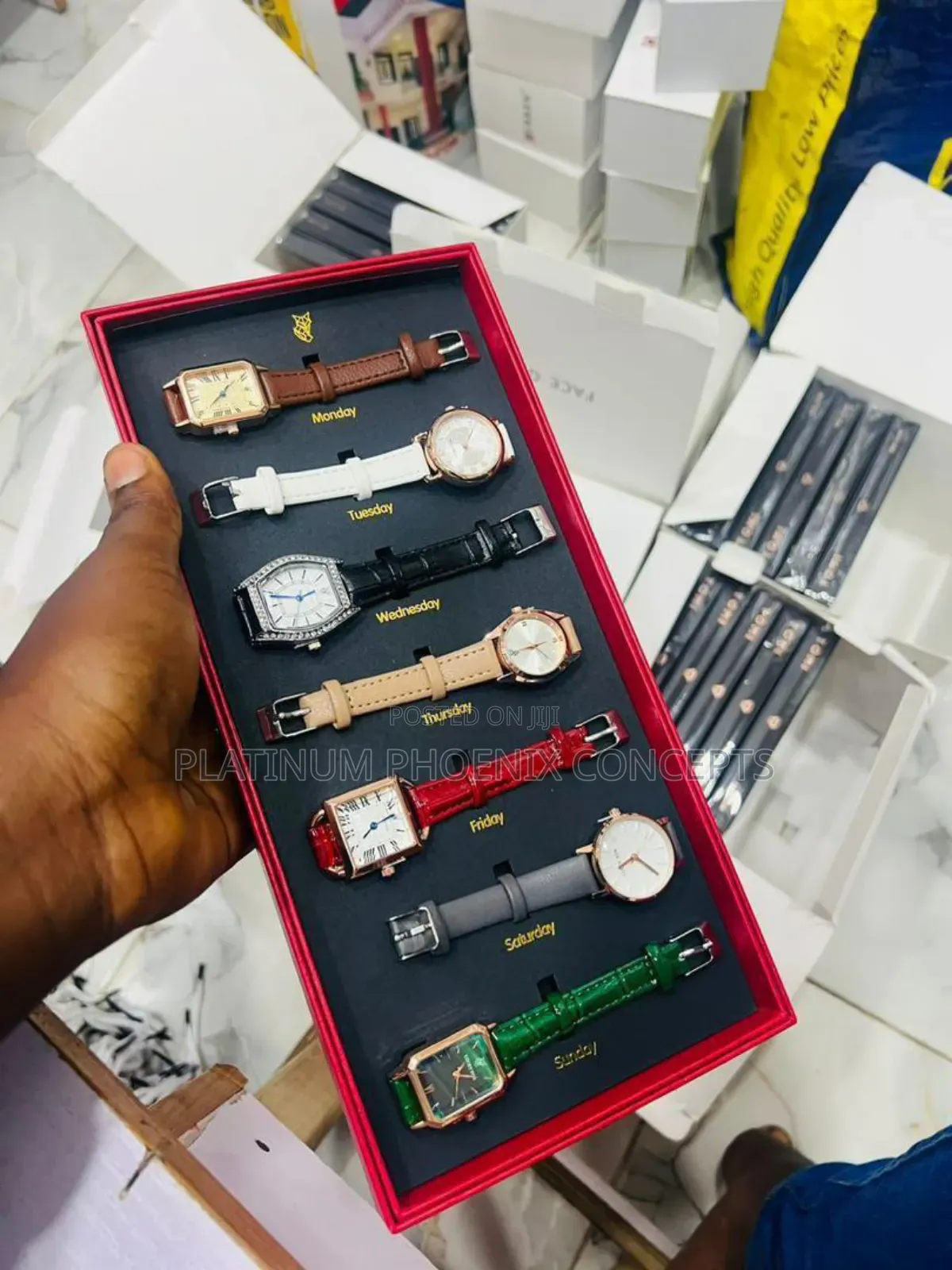 7in I a Week Female Leather Strap Watch