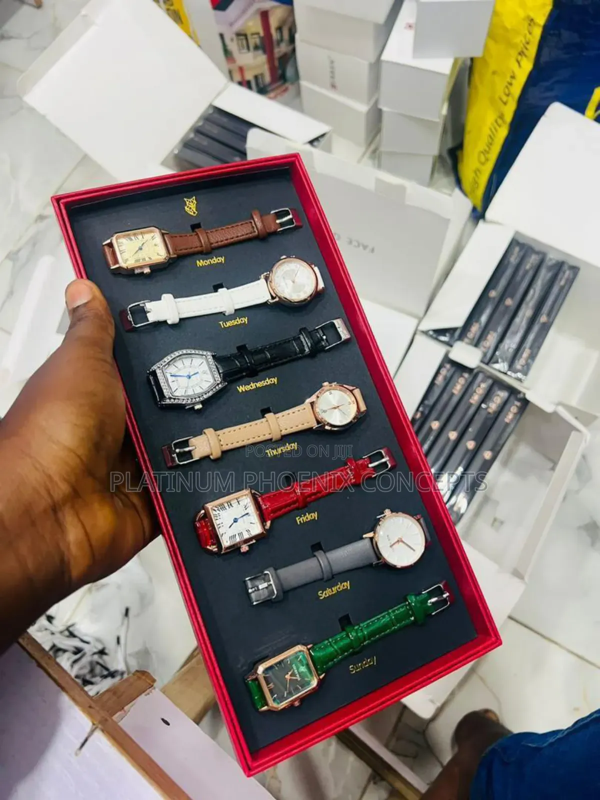 7in I a Week Female Leather Strap Watch