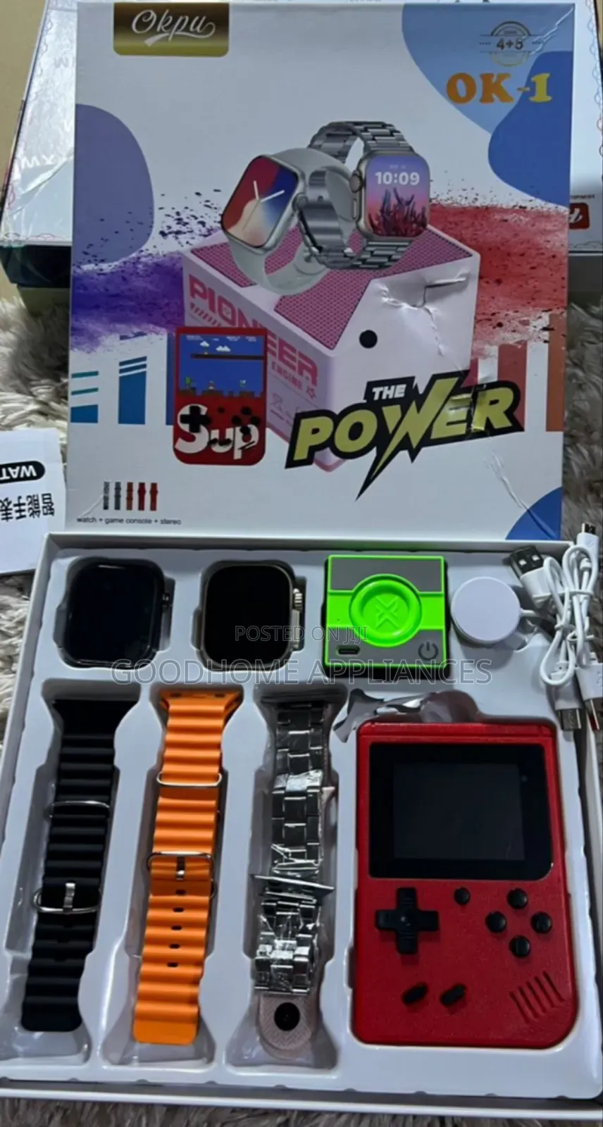 Ok-1 Smart Watch 
Double Watch, Bluetooth Speaker
Game Control