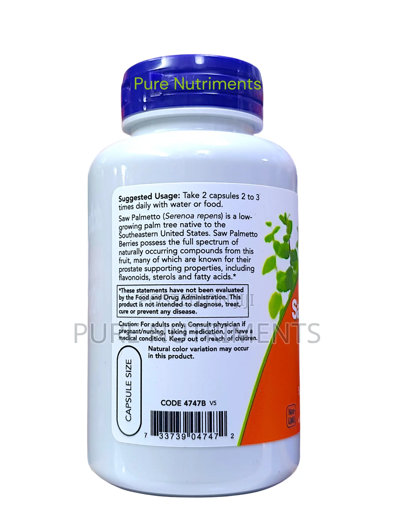 Now Saw Palmetto 550mg – Prostate Urinary Support for Men 100 Caps