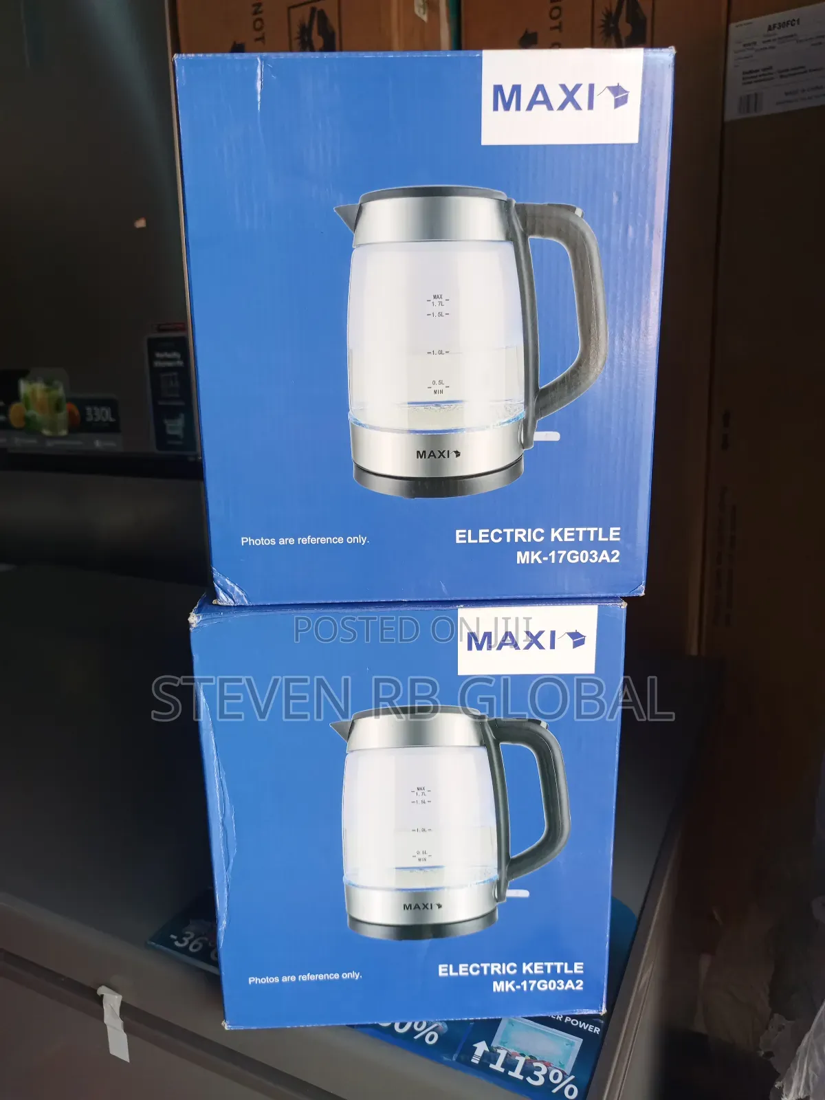 Maxi 1.7l Glass Electric Kettle – 2150w (17g03a2)