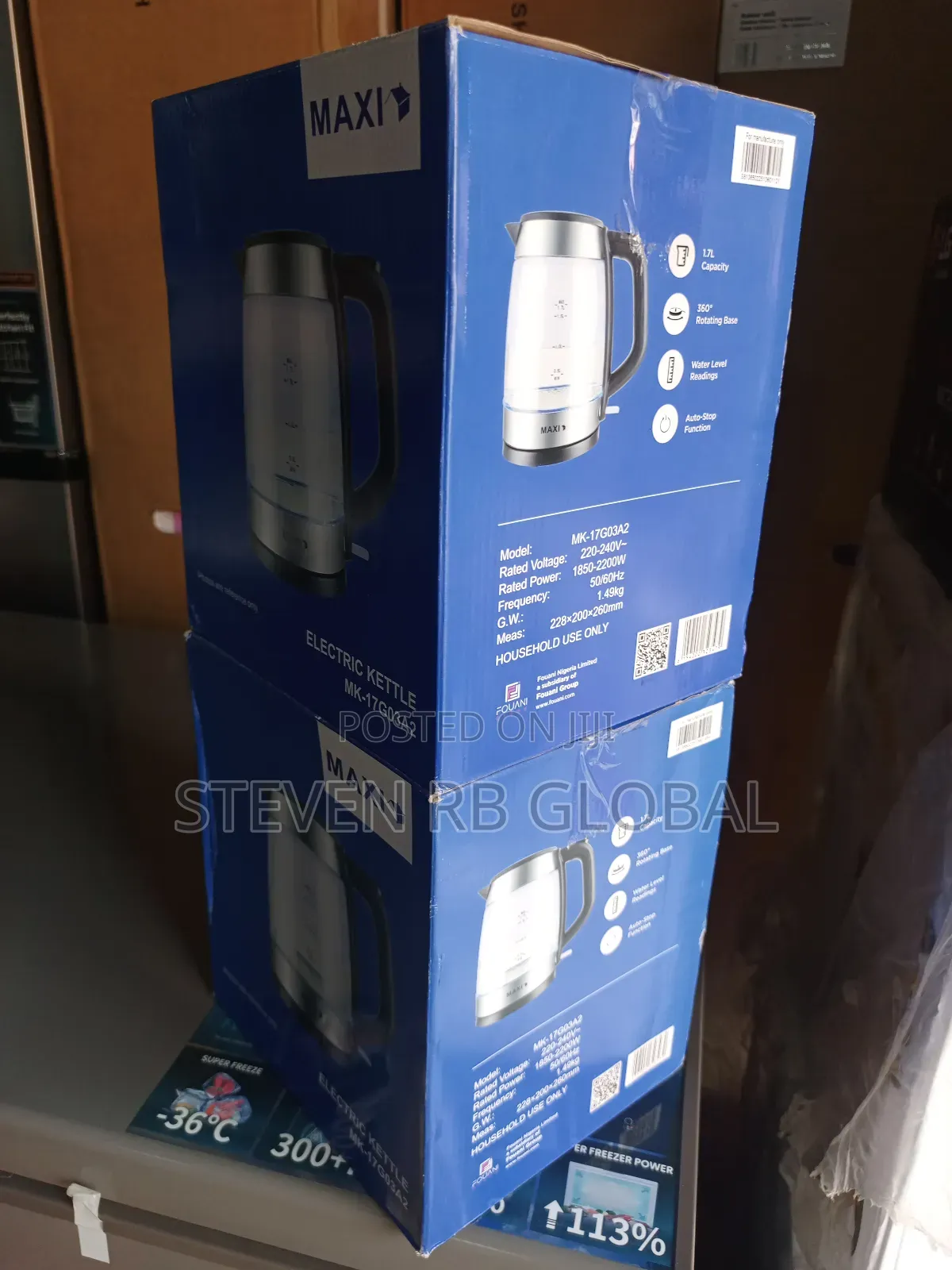 Maxi 1.7l Glass Electric Kettle – 2150w (17g03a2)
