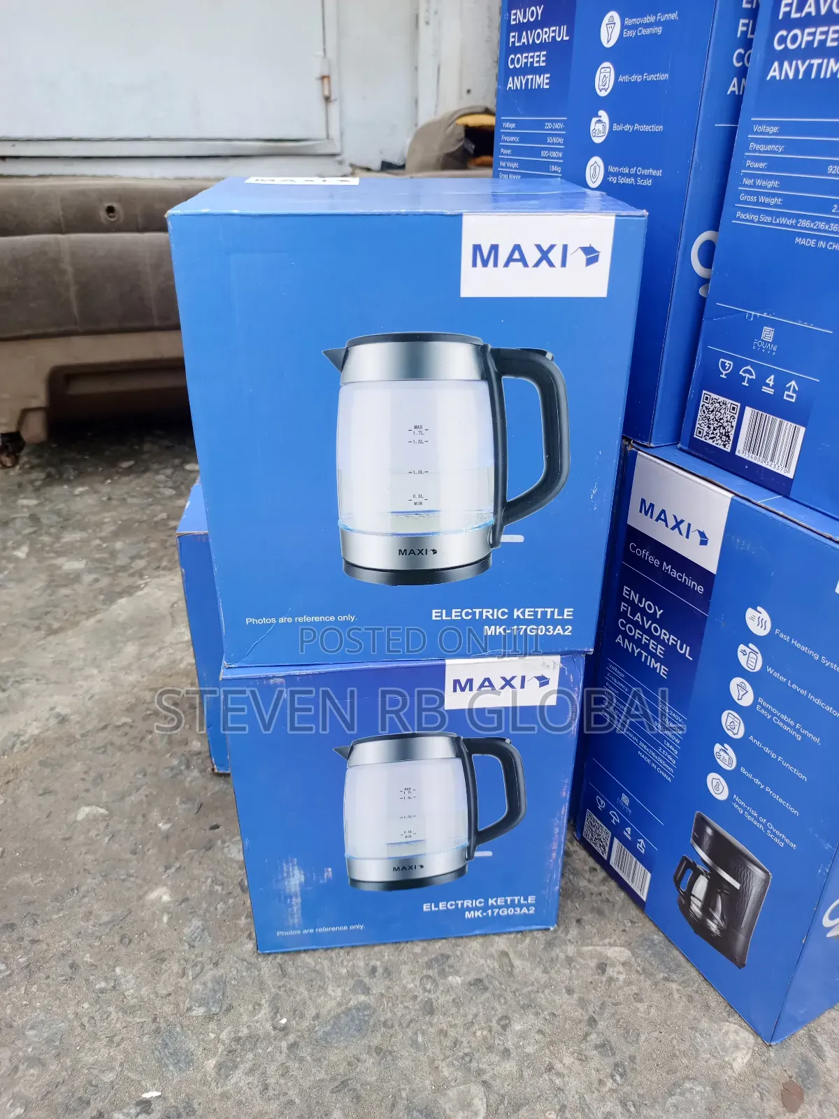 Maxi 1.7l Glass Electric Kettle – 2150w (17g03a2)