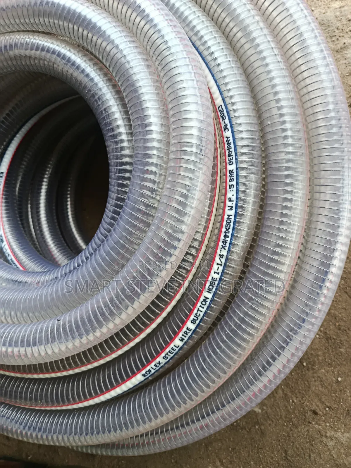 Transparent Flexible PVC Hose Reinforced With a Steel Wire