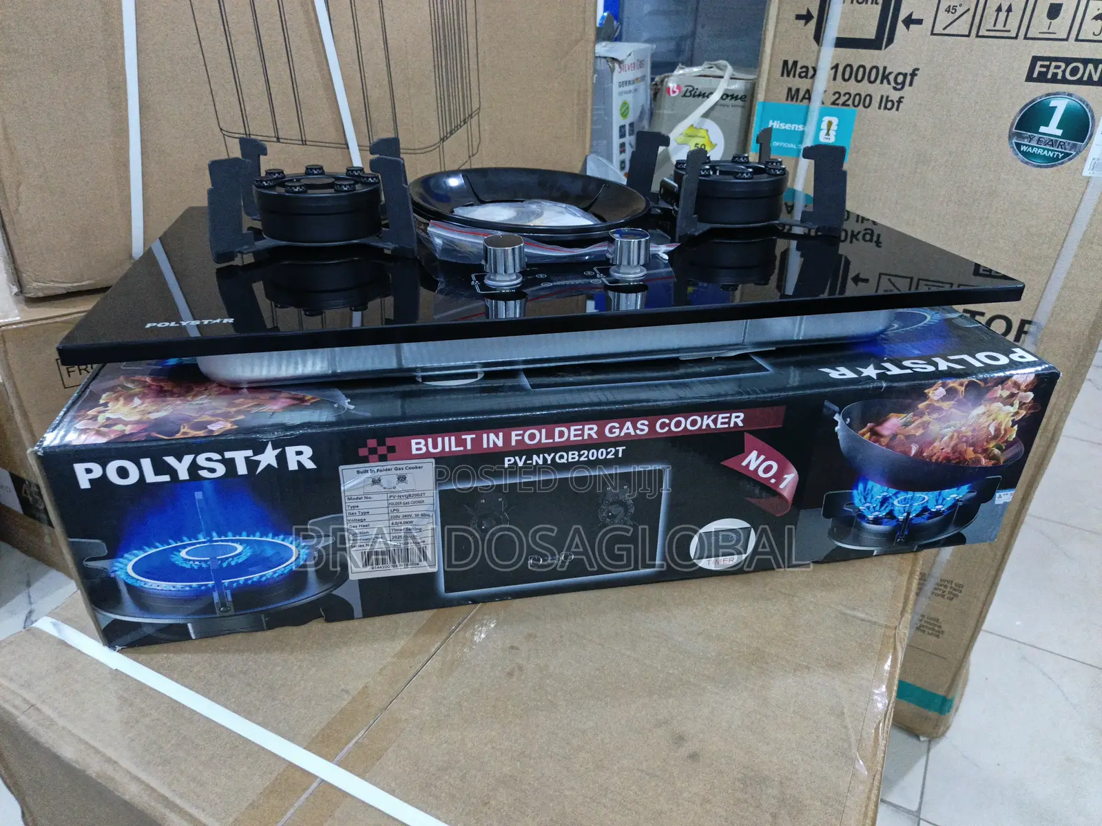 Polystar Built-in Foldable Gas Cooker for Kitchen Use [Pv-Nyqb2002t