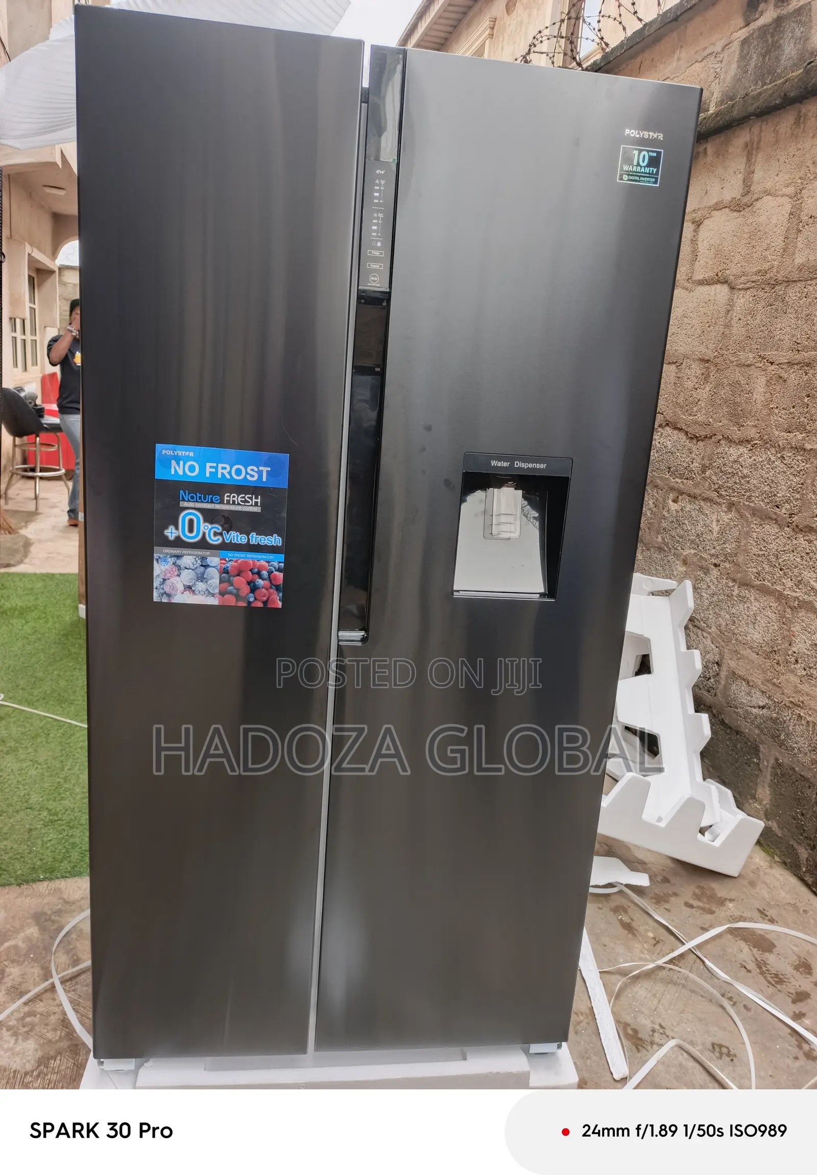Polystar Refrigerator 520l Side-by-side Configuration