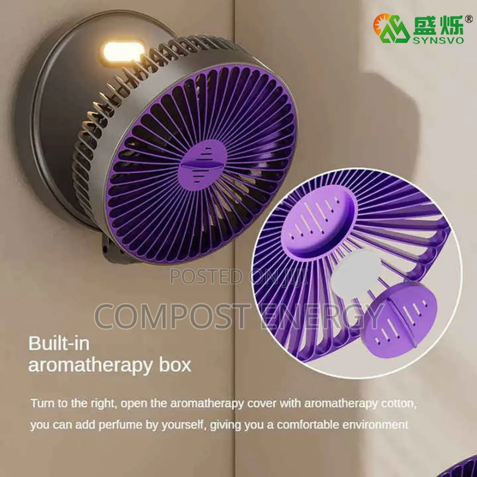 Rechargeable Mini Folding Fan With Illuminating Deco Light