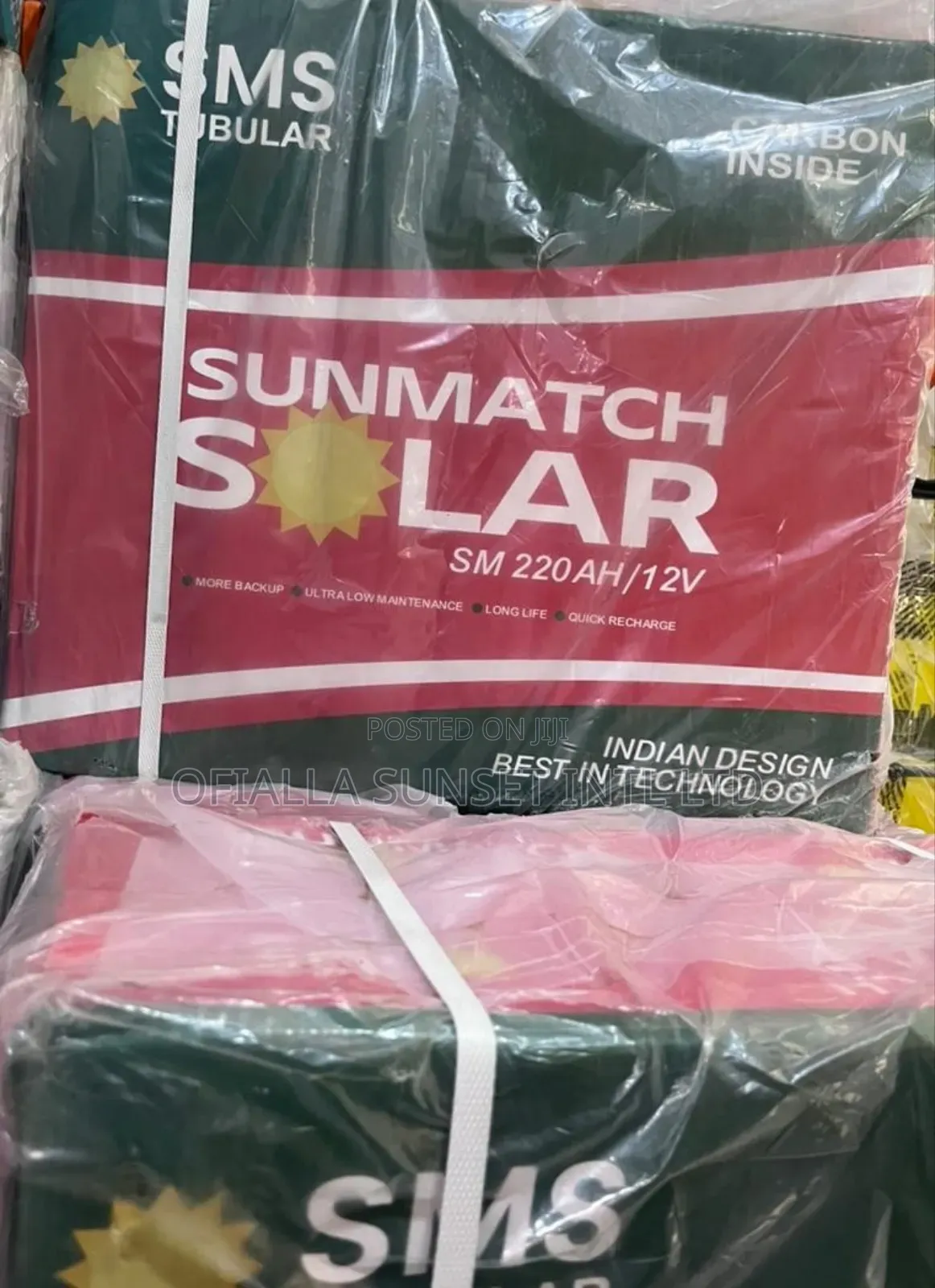 220ah 12v Sunmatch Tall Tubular Battery