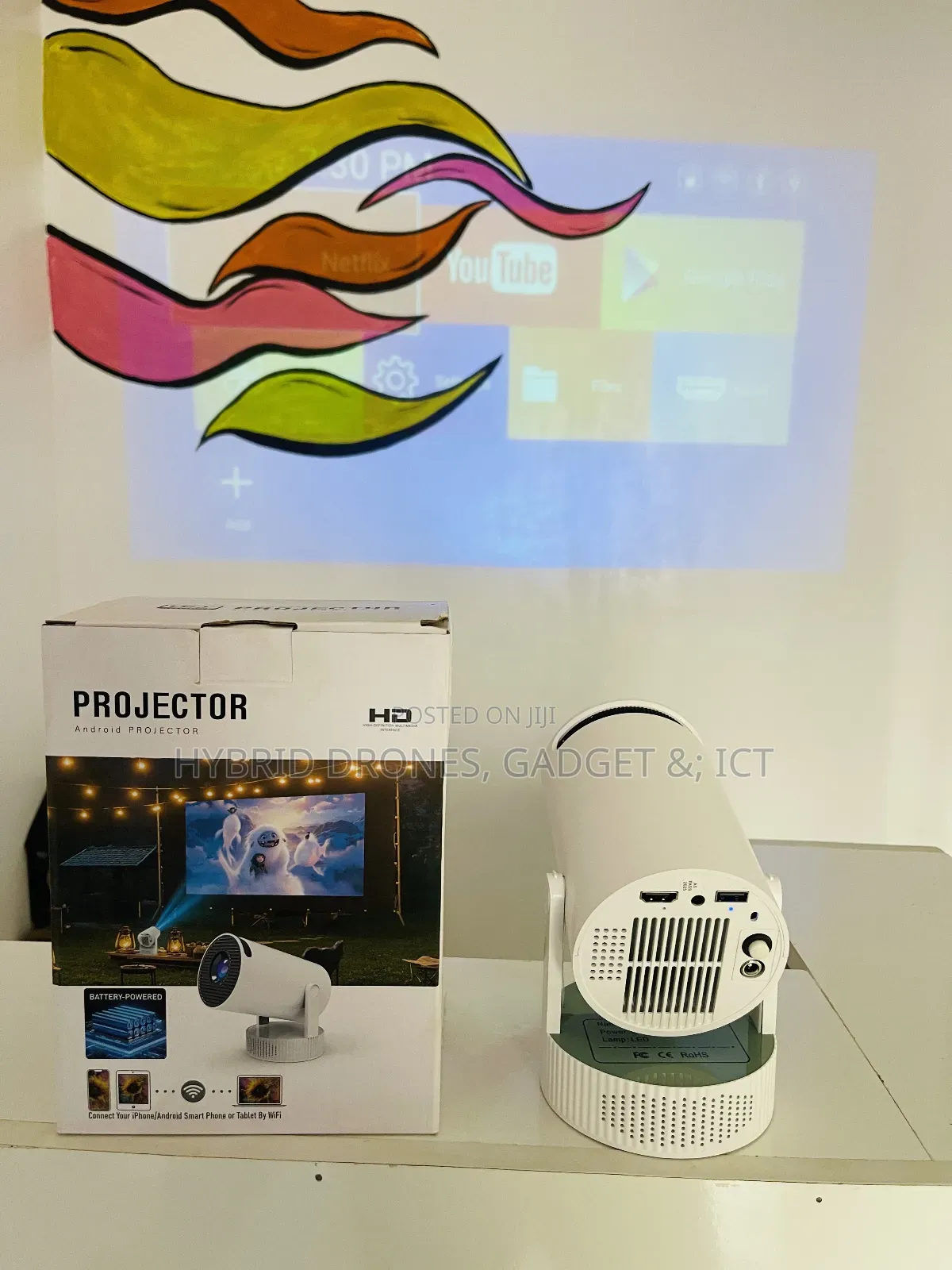 Hy300 Pro Rechargable Projector + Bluetooth Speaker