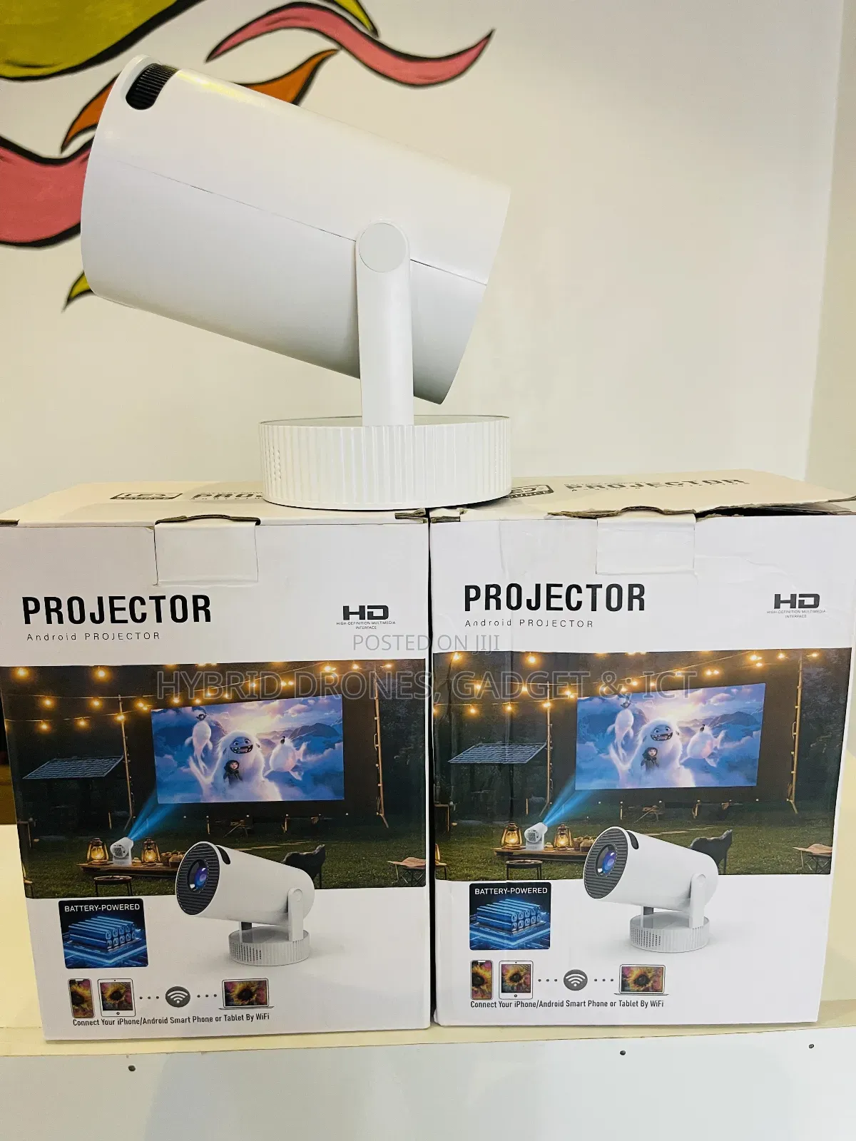 Hy300 Rechargeable Projector + Inbuilt Speaker