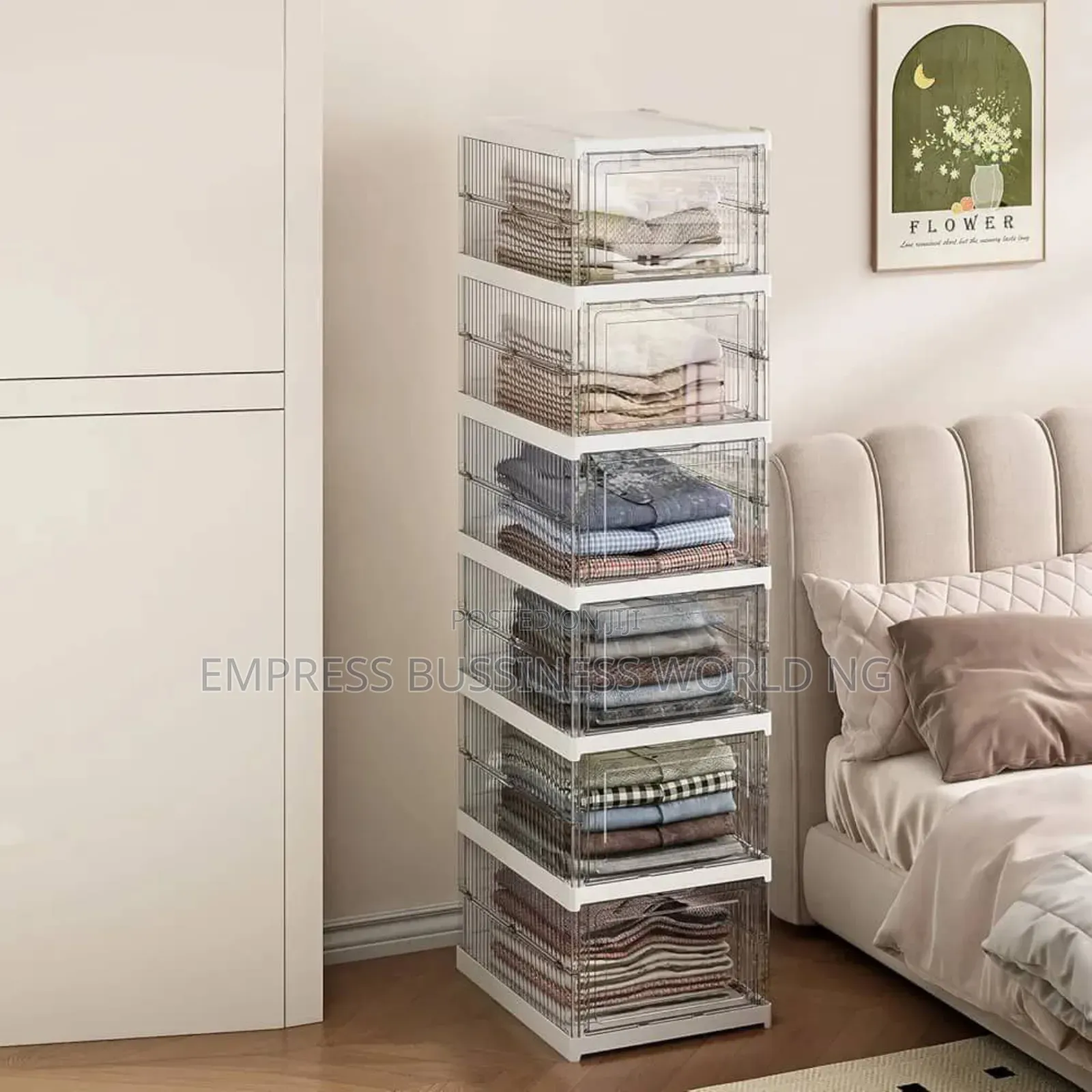 6 Layers Luxury Foldable Acrylic Shoe Rack.