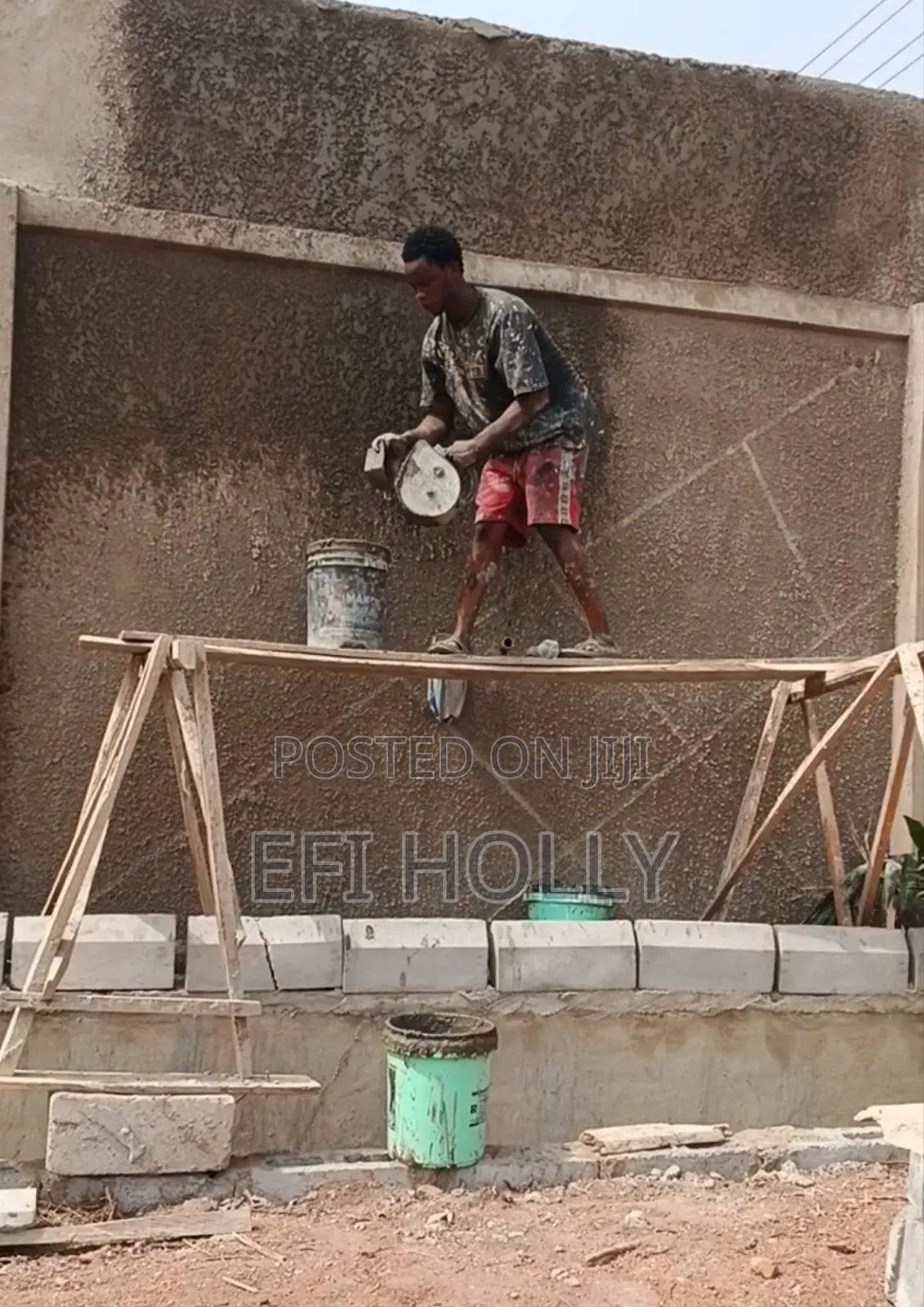 Tyrolean Design Wall Screeding and Painting Application