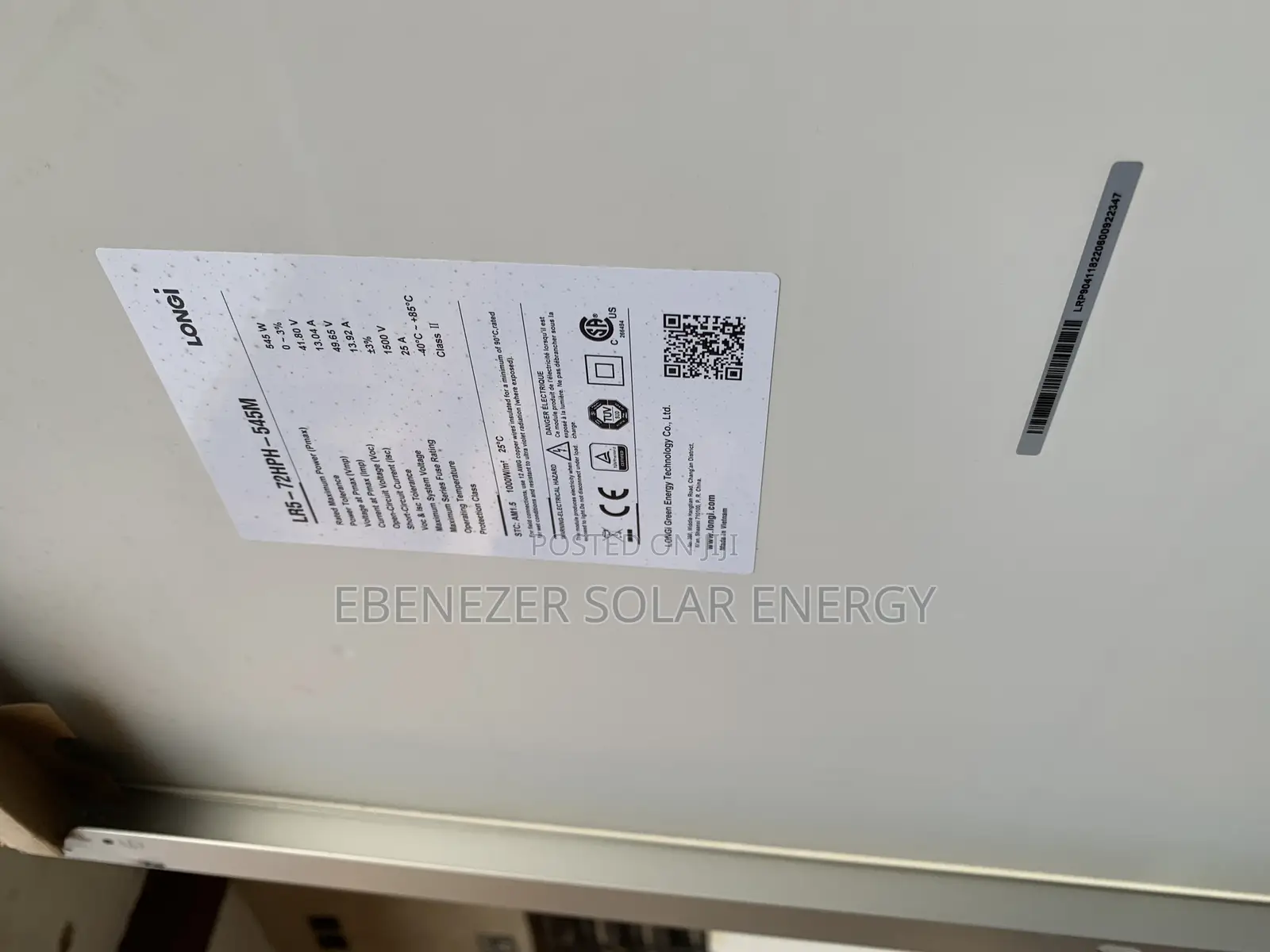 545w Longi Solar Panels Mono Crystalline