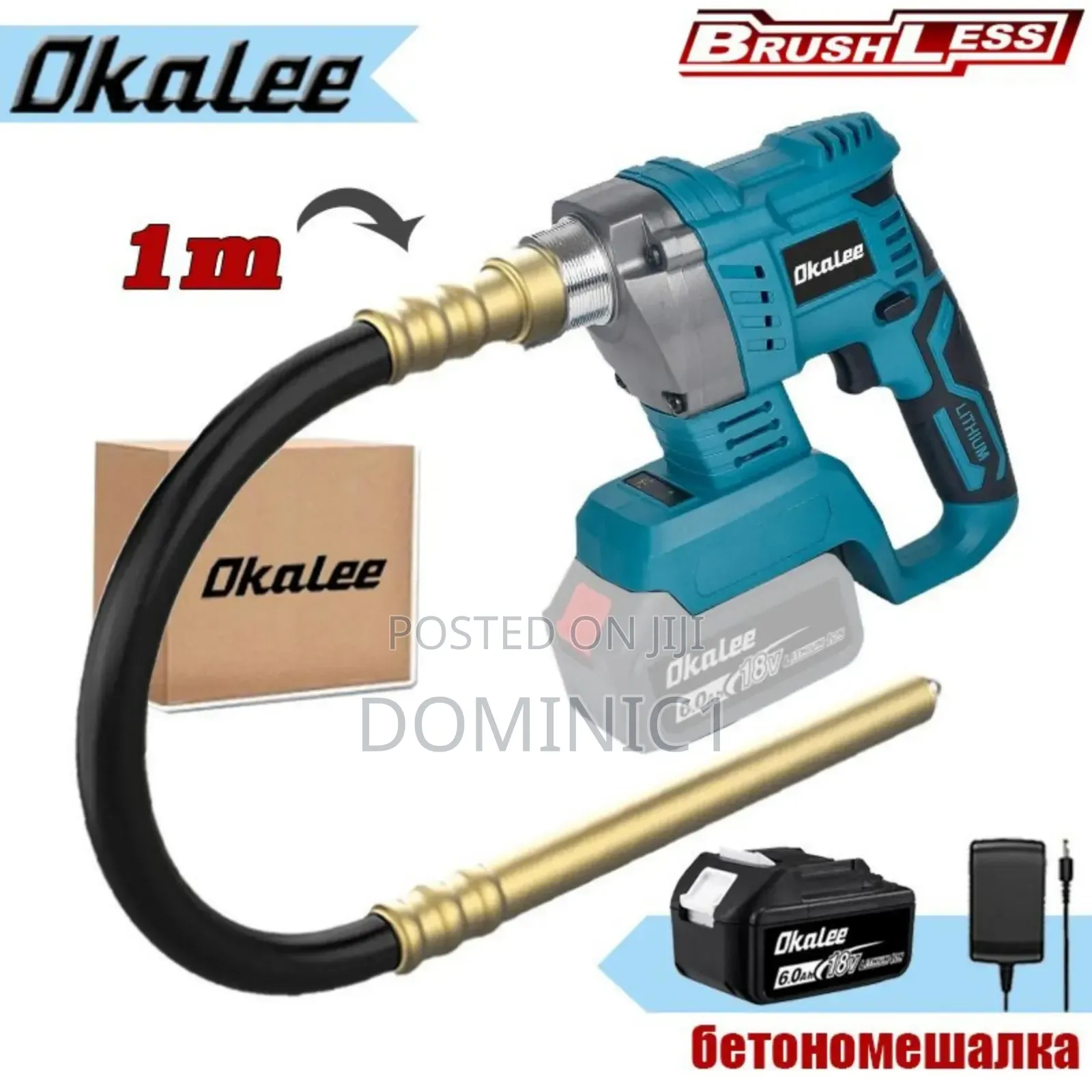 Concrete Vibrator Makita 118v Batteries.
