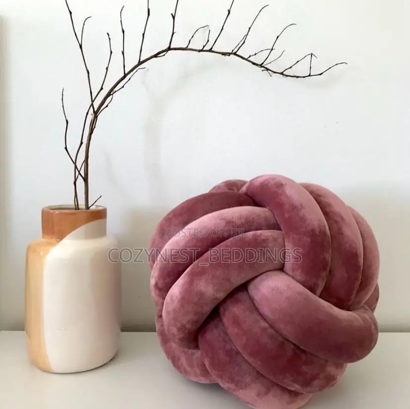 Round Knotted Throw Pillows (Available in Any Color of Your Choice)