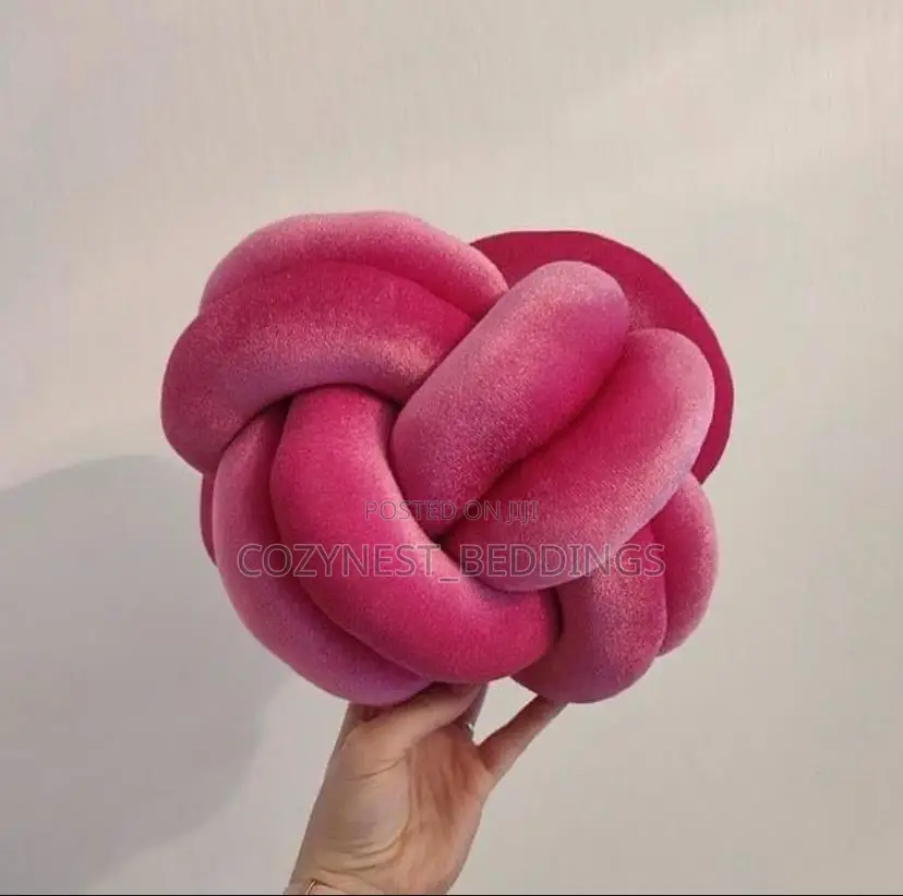 Round Knotted Throw Pillows (Available in Any Color of Your Choice)