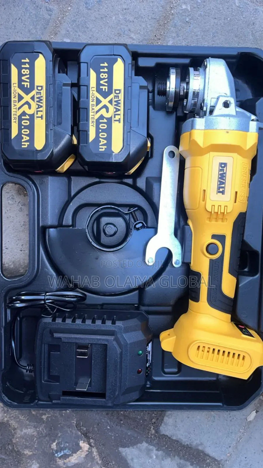 Cordless Angle Grinder Kit – 118v 10ah Batteries Included