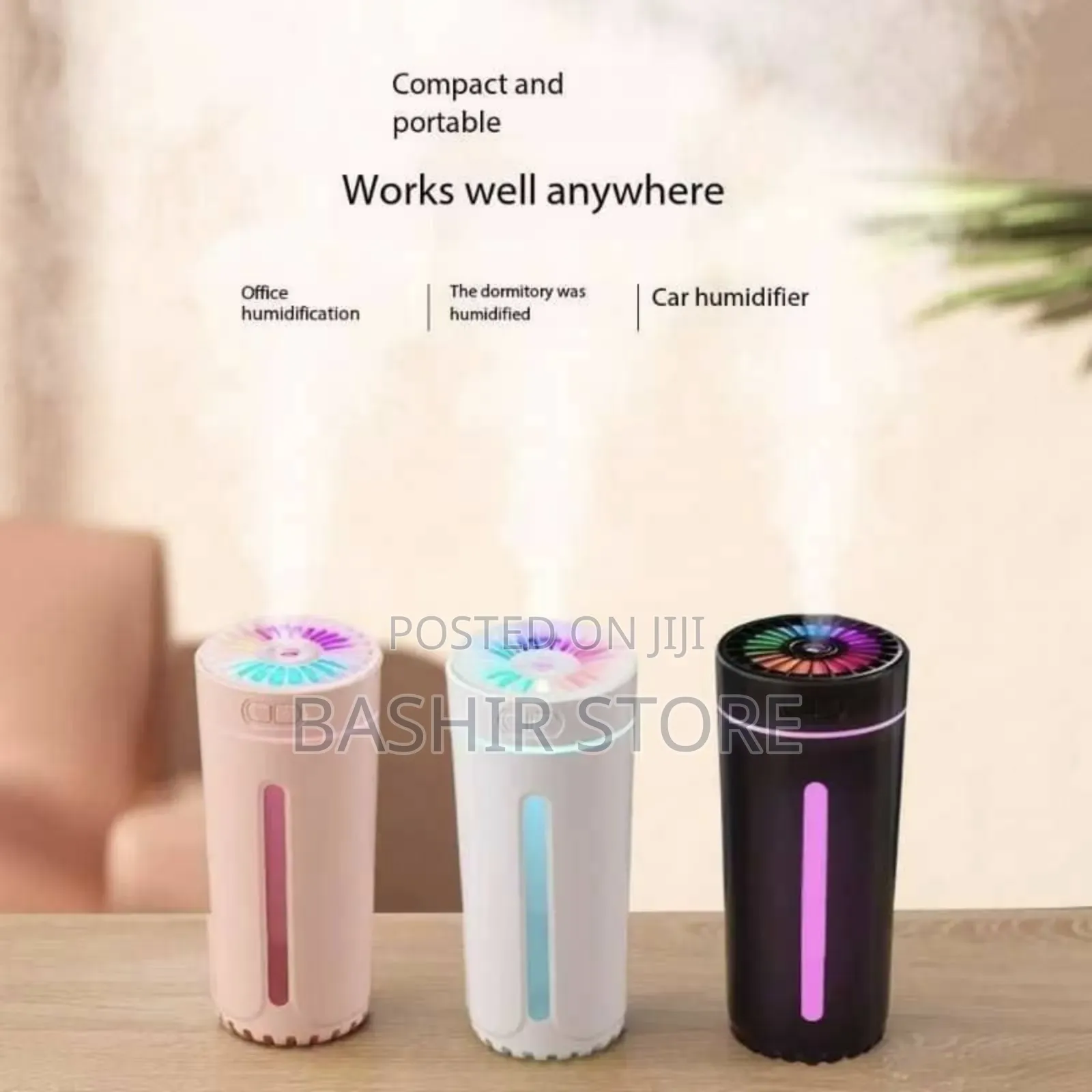 Portable Usb Ultrasonic Air Humidifier and Aroma Diffuser.