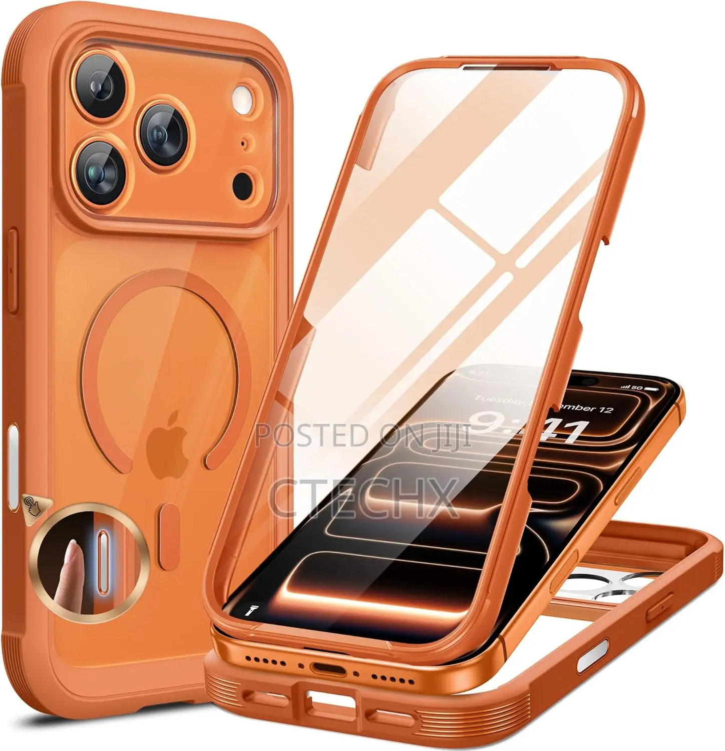 Miracase Magnetic Case For iPhone 17 Pro Max Case 6.9". Orange