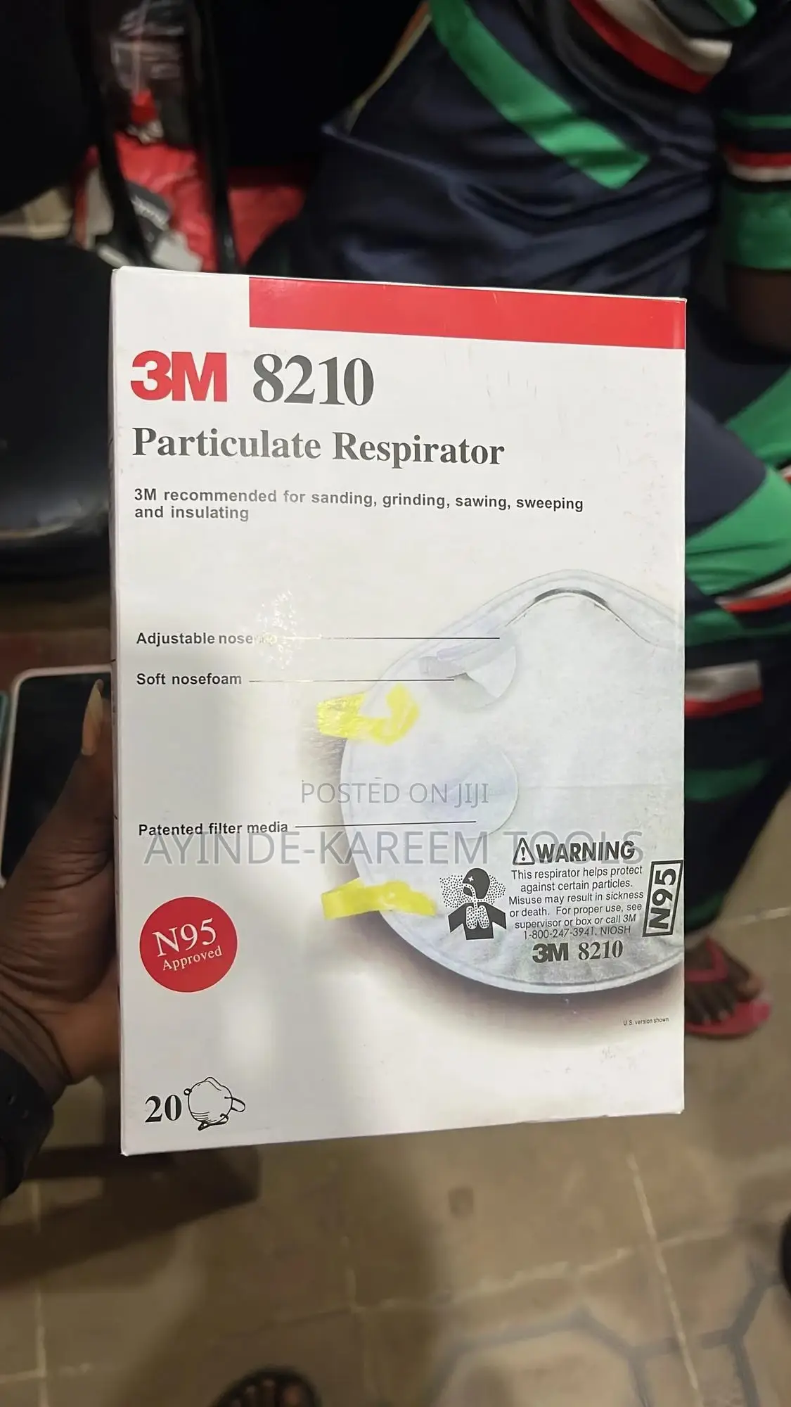 Particulate Respirator Mask 3m 8210 N95 Approved(20pcs)