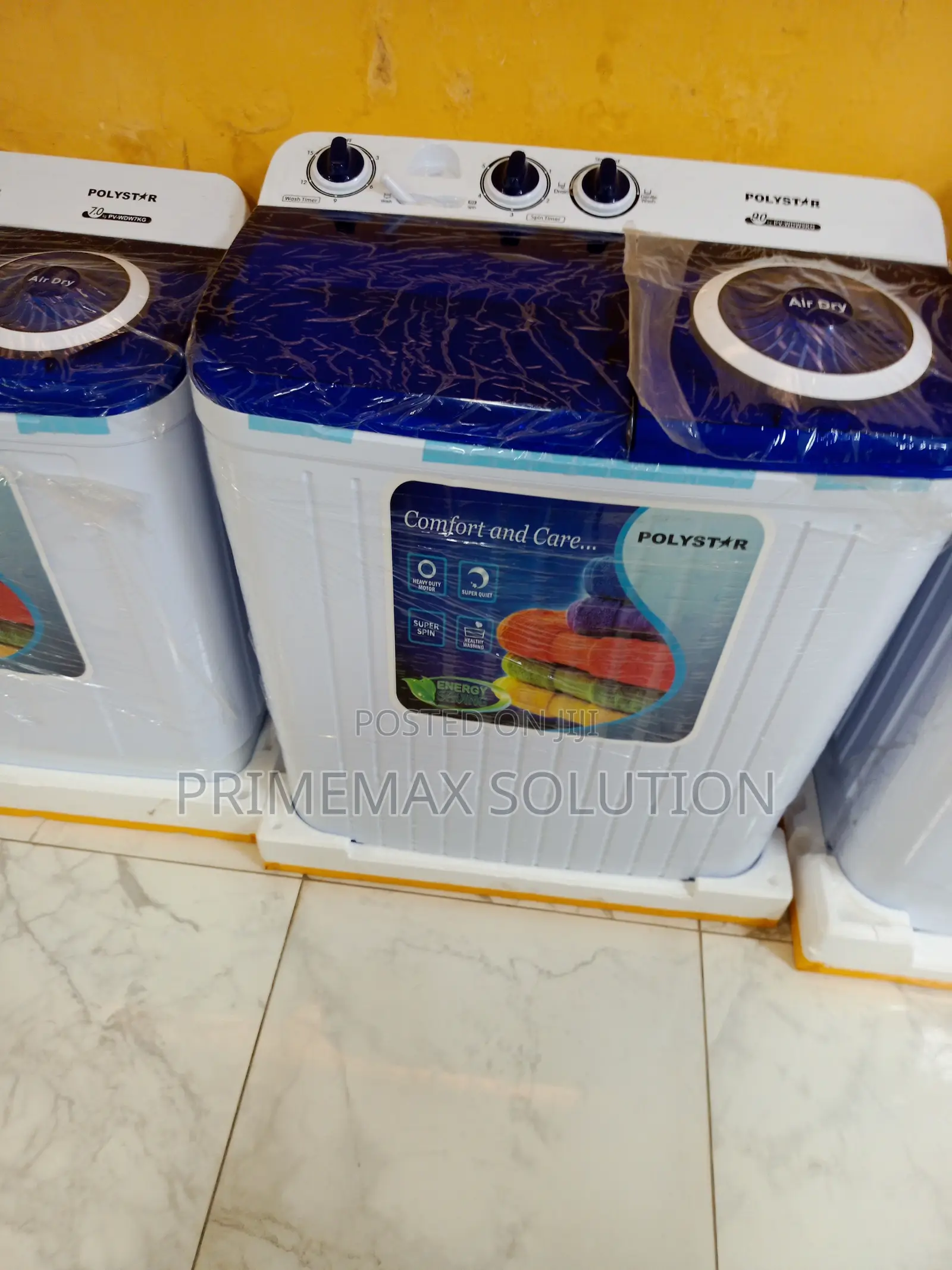 Polystar 9kg Twin Tub Washing Machine – All Plastic Durable Body