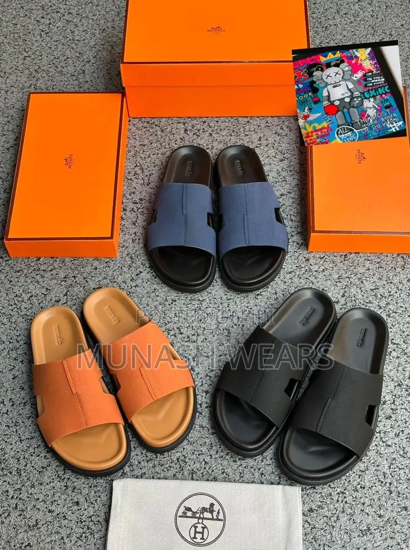 Hermes Leather Slipers 40-46
