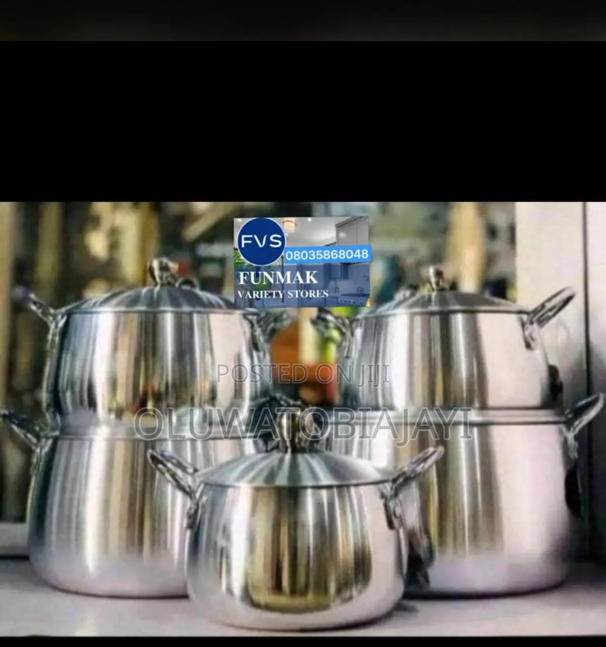 14pcs Aluminium Pot Set @70k