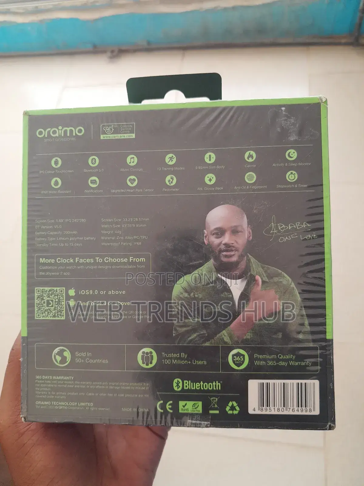 Oraimo Watch (Osw-16) Smartwatch - 1.69'' Ips Screen
