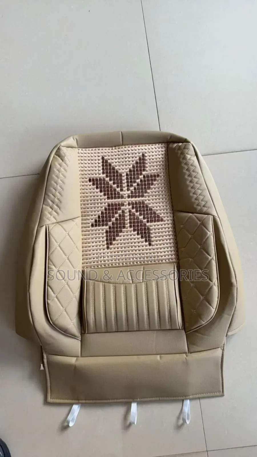 Biege X Design Quality Car Seatcover + Pillow + SWC