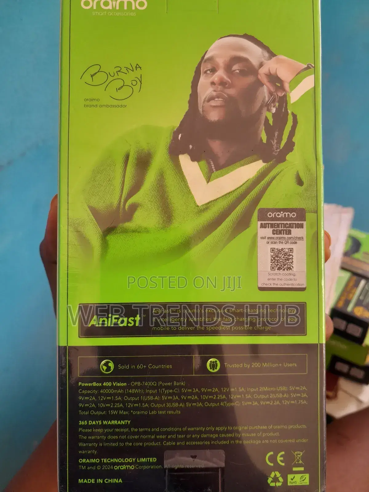 Oraimo 40000mah Powerbank - 22.5w Fast Charge - Opb-7400q