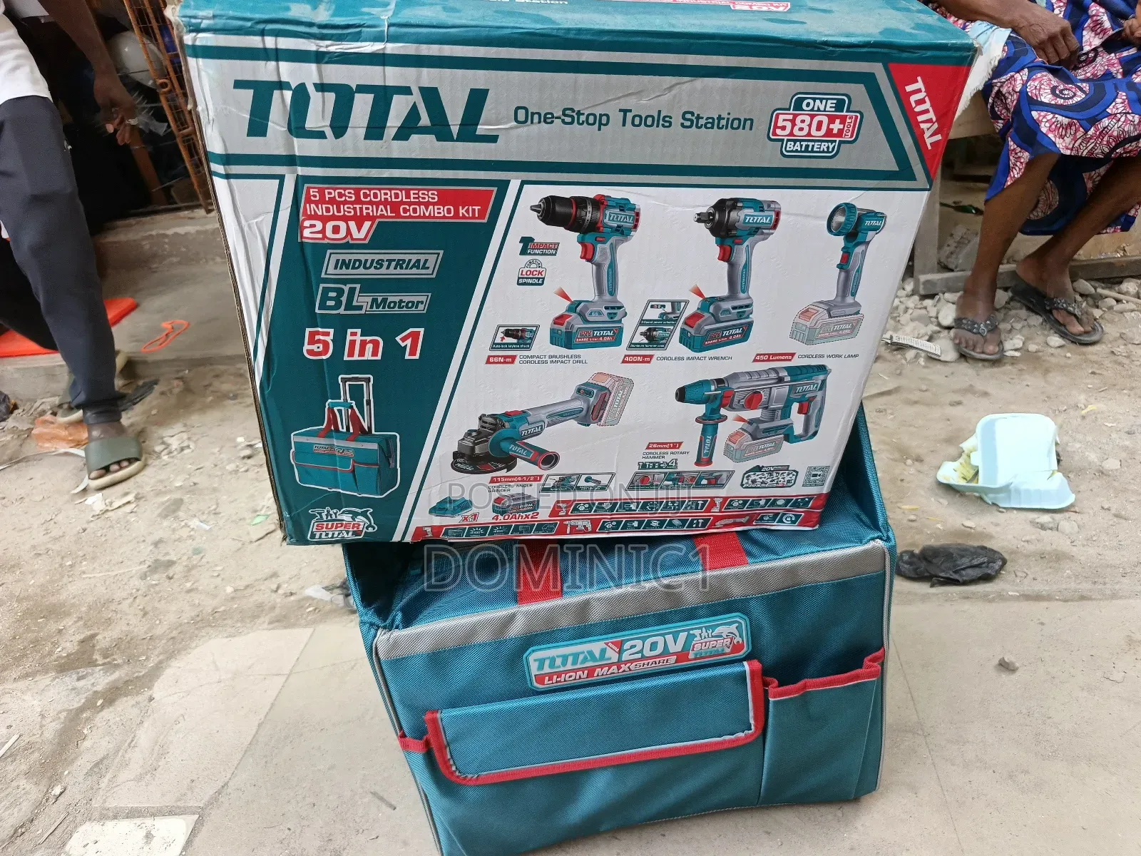 Total 5-piece 20v Industrial Cordless Combo Kit (Model Tckli20592e).