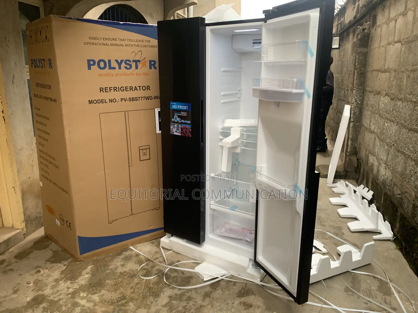 Polystar 520l Side-by-Side Refrigerator With Advanced Cooling