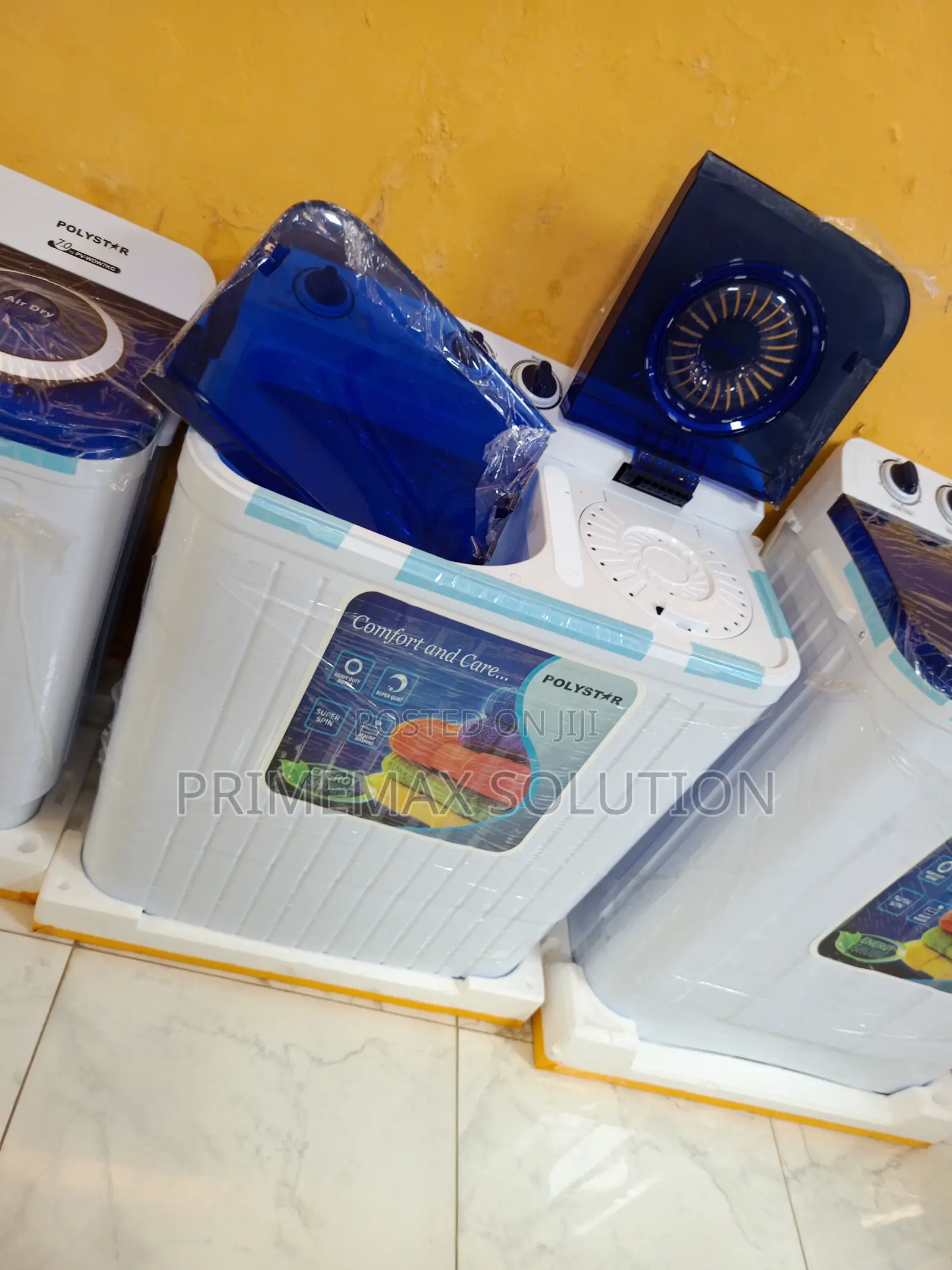 Polystar 9kg Double Tub Washer – Powerful Pulsator Action