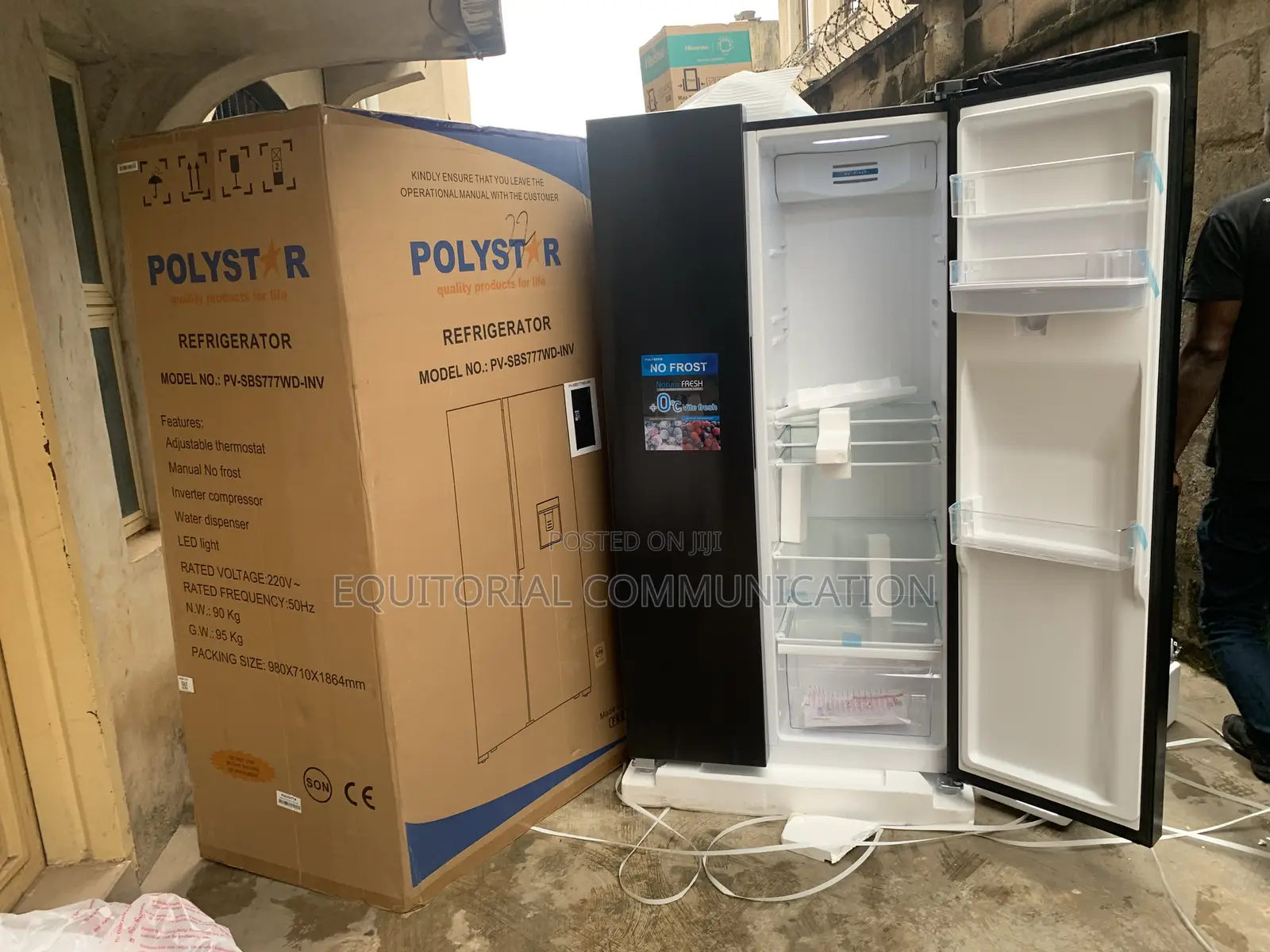 Polystar 502l Inverter Side-by-Side Refrigerator Appliance