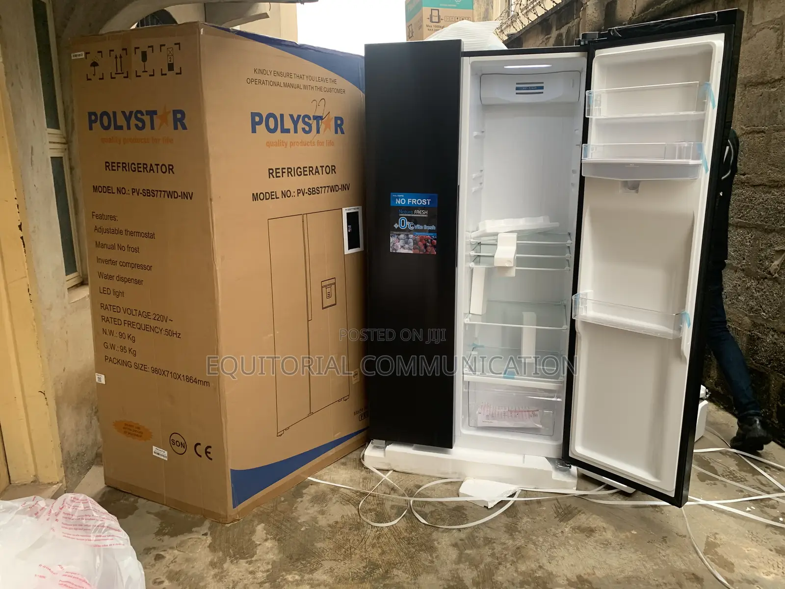 Polystar Pv-Sbs777wd-Inv Full-Size Side-by-Side Refrigerator