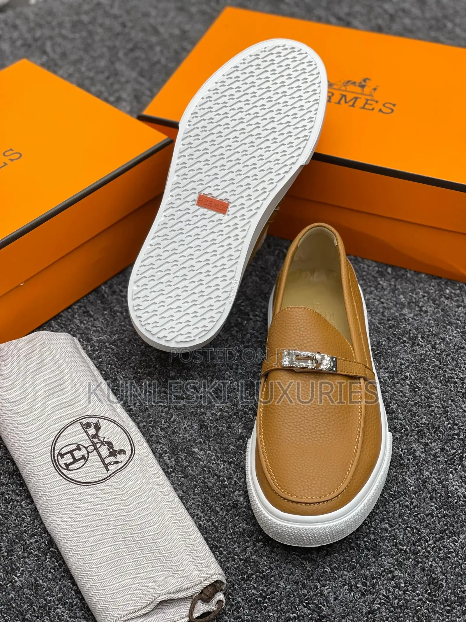 Original Hermes Leather Sneakers Collections