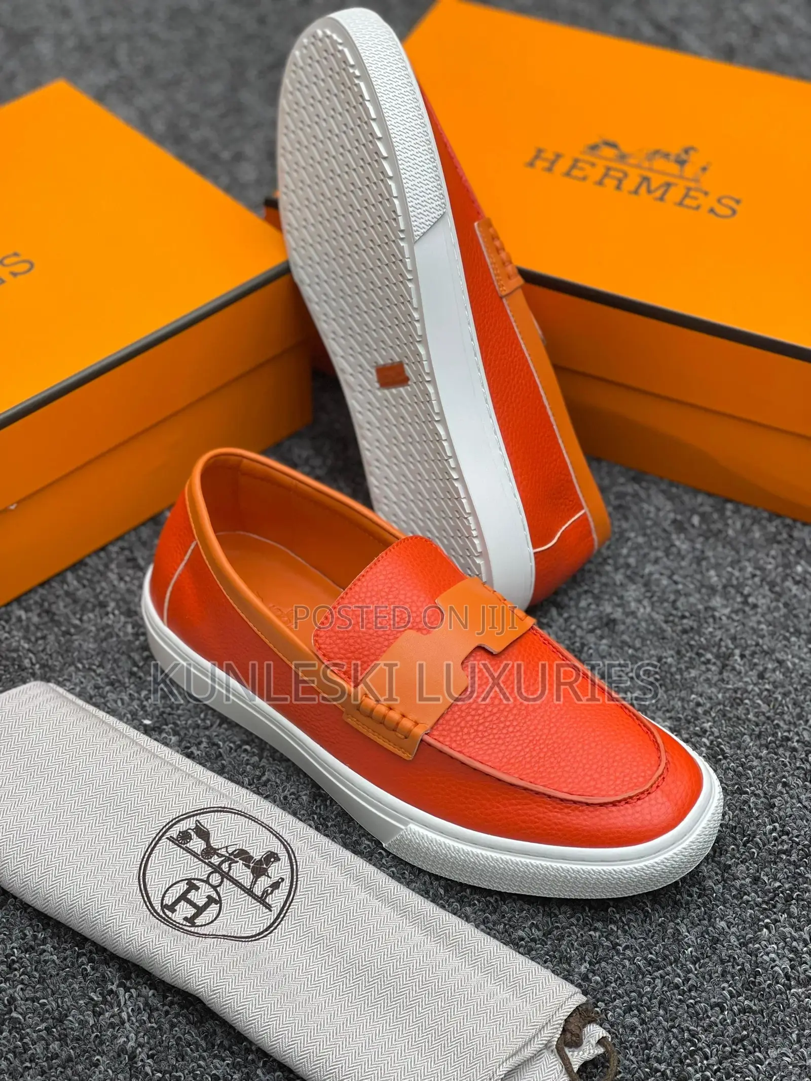 Original Hermes Leather Sneakers Collections