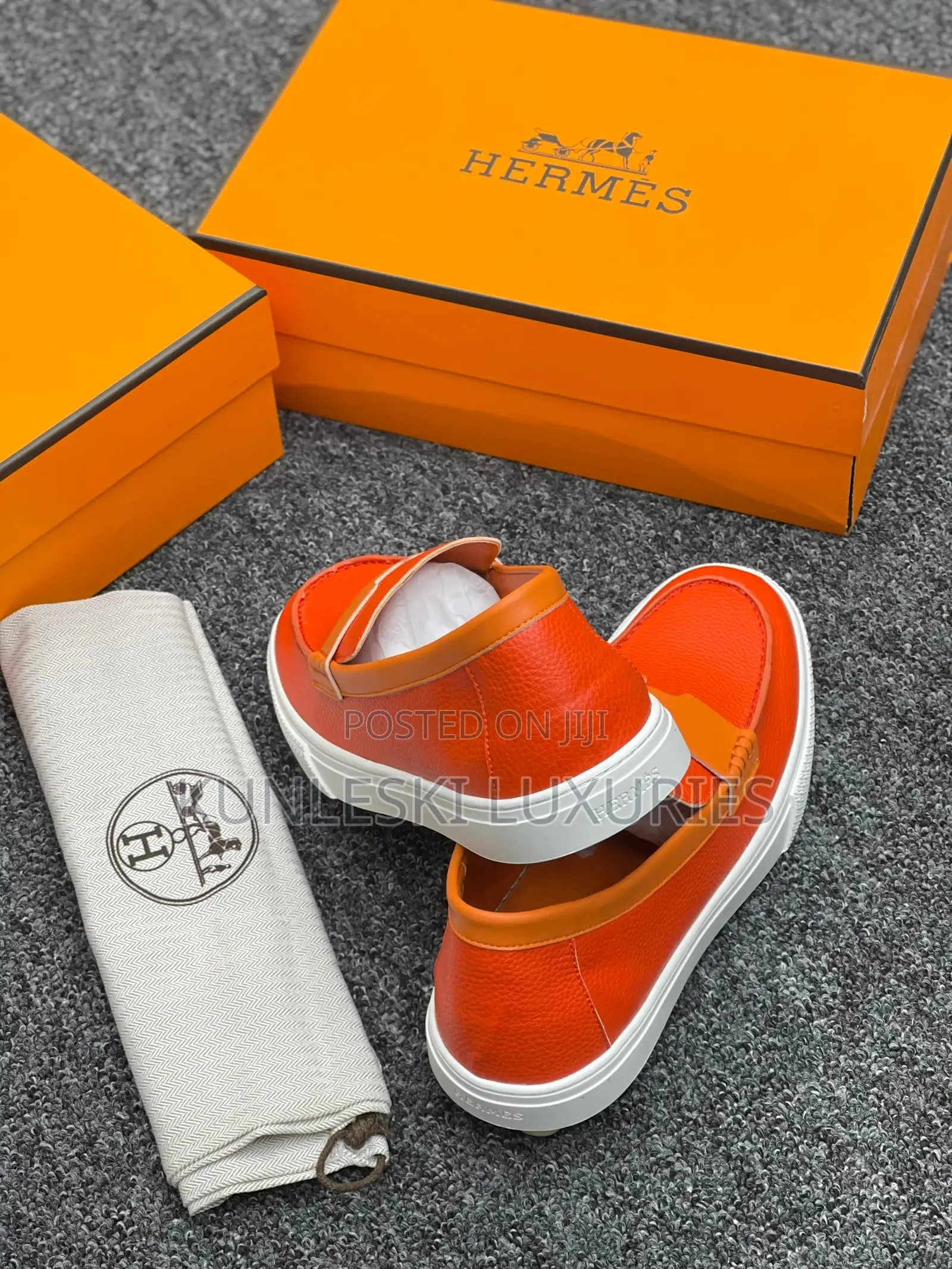 Original Hermes Leather Sneakers Collections