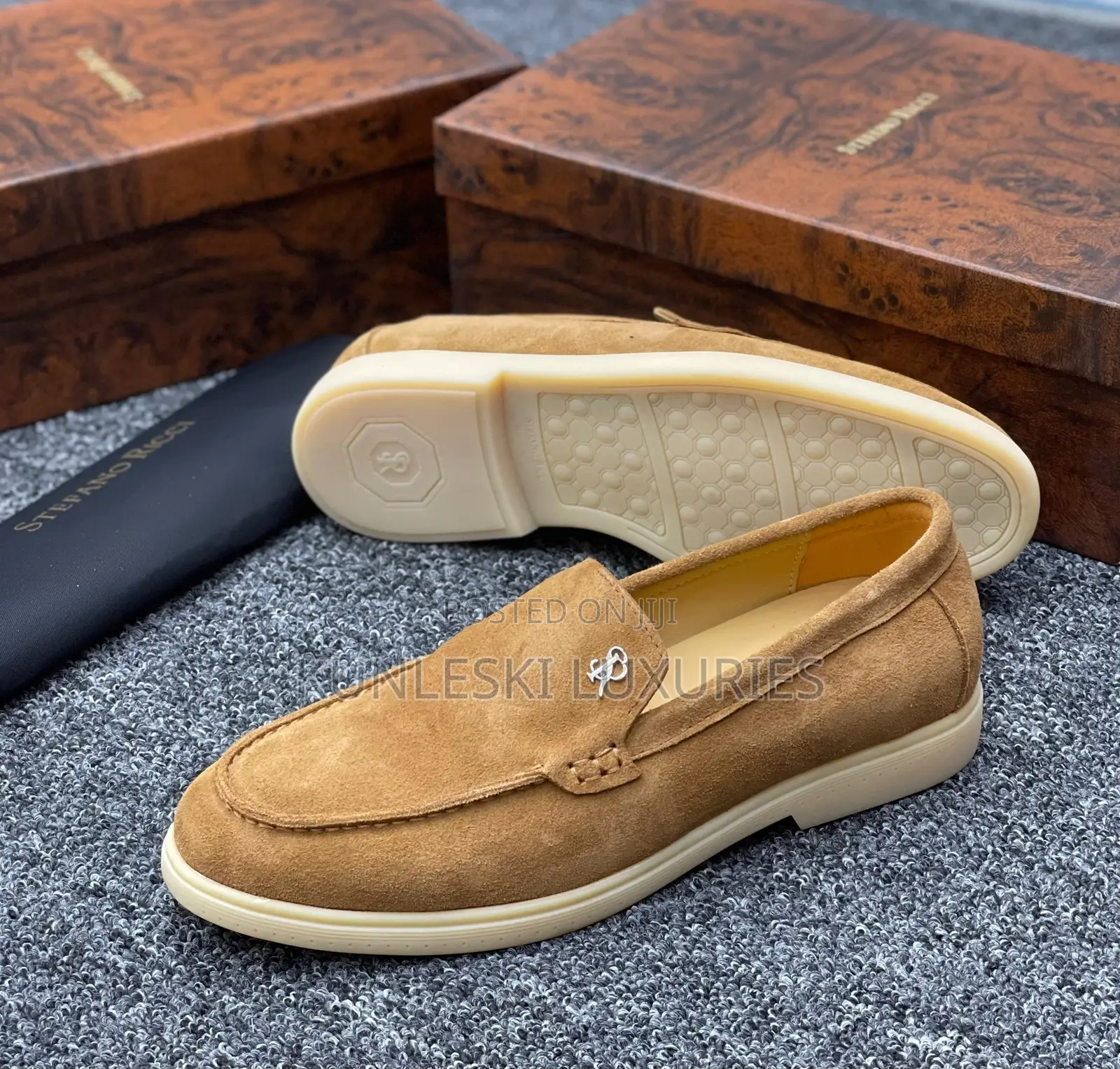 Original Stefano Ricci Suede Loafers Shoes For Men