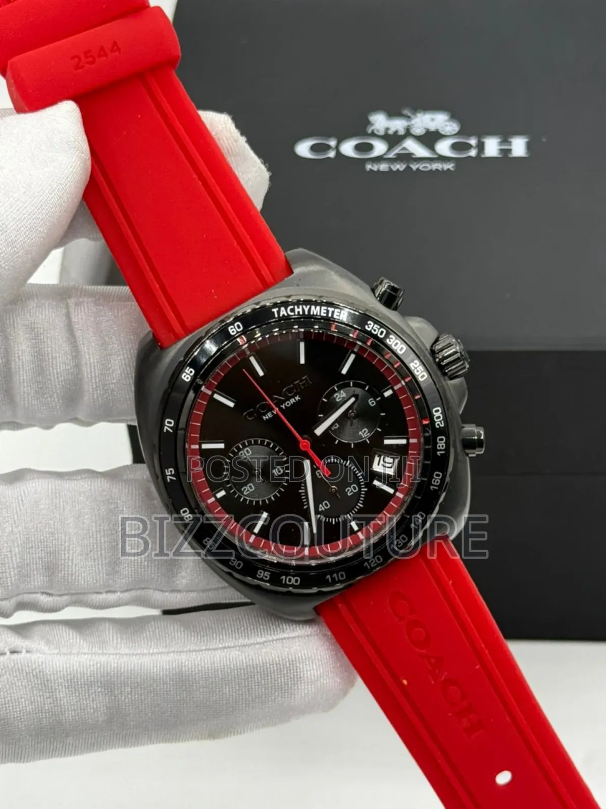 Original Coach Charter 44mm Rubber Strap Watch Available in Store