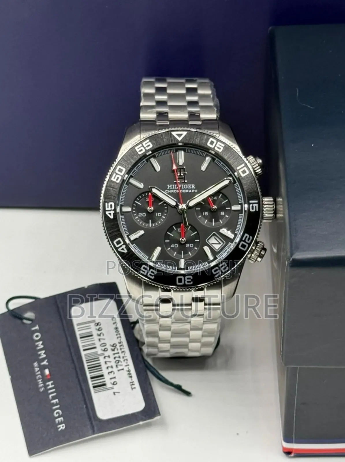 Original Tommy Hilfiger Black Dial Stainless Steel Available in Store