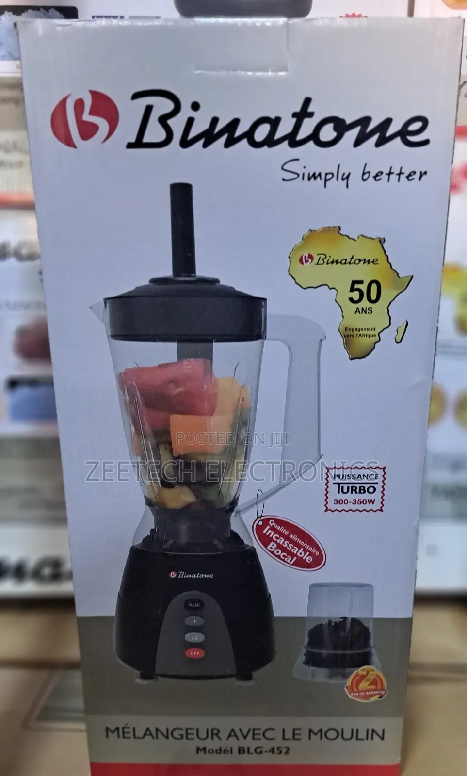 Binatone Blender With Grinder Unbreakable Jar, Model BLG-452.