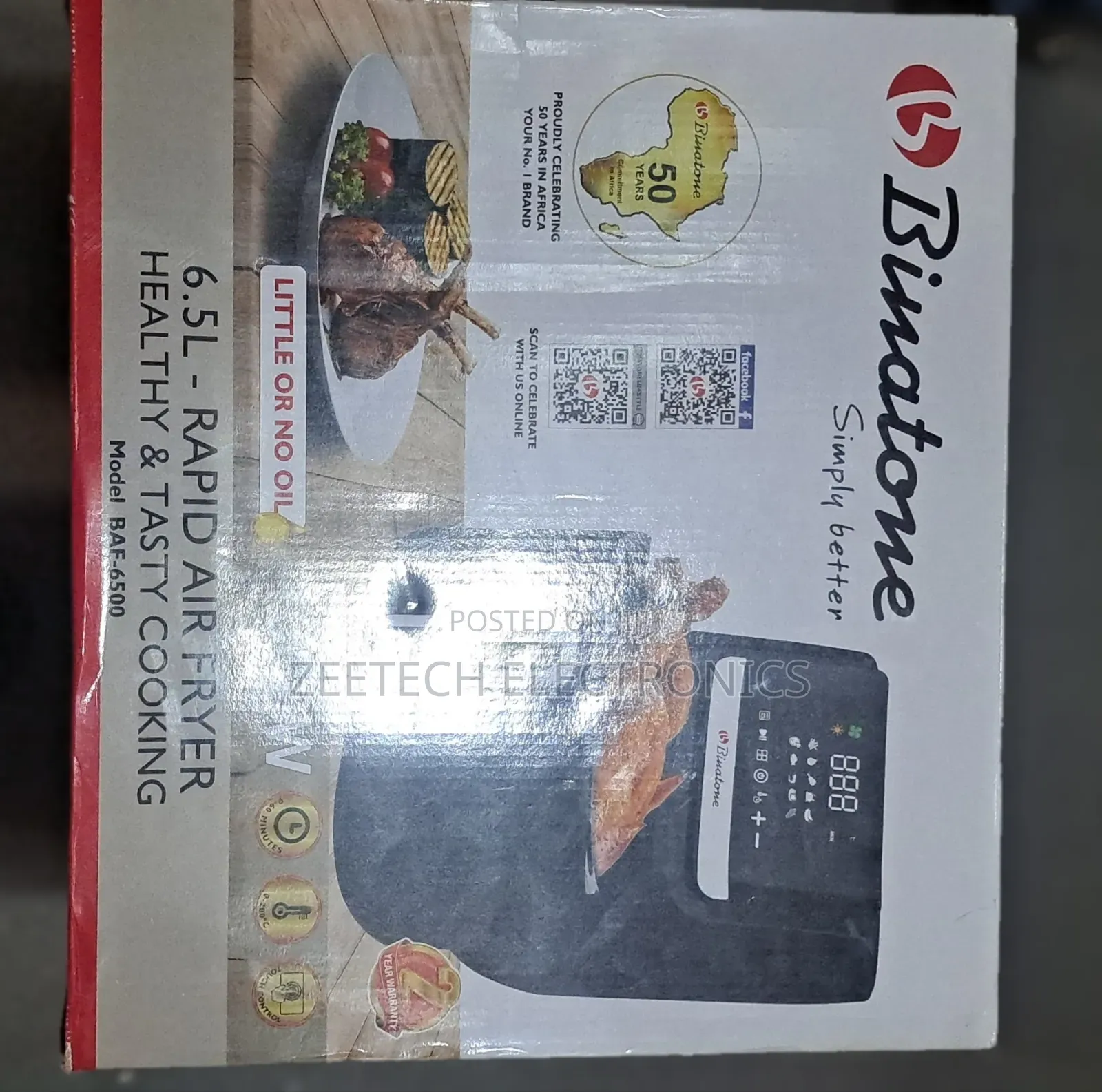 A Binatone 6.5l Air Fryer, Model Baf-6500