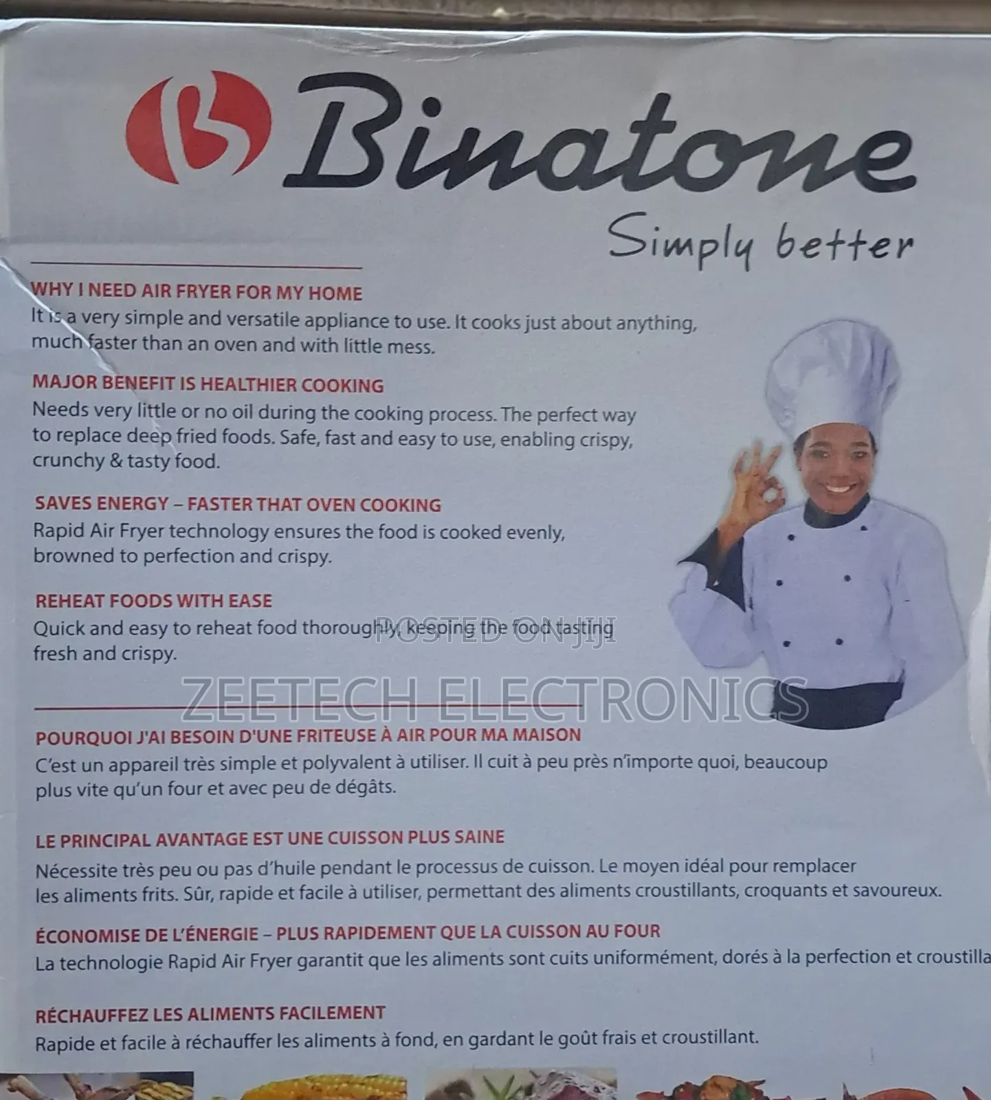 A Binatone 6.5l Air Fryer, Model Baf-6500