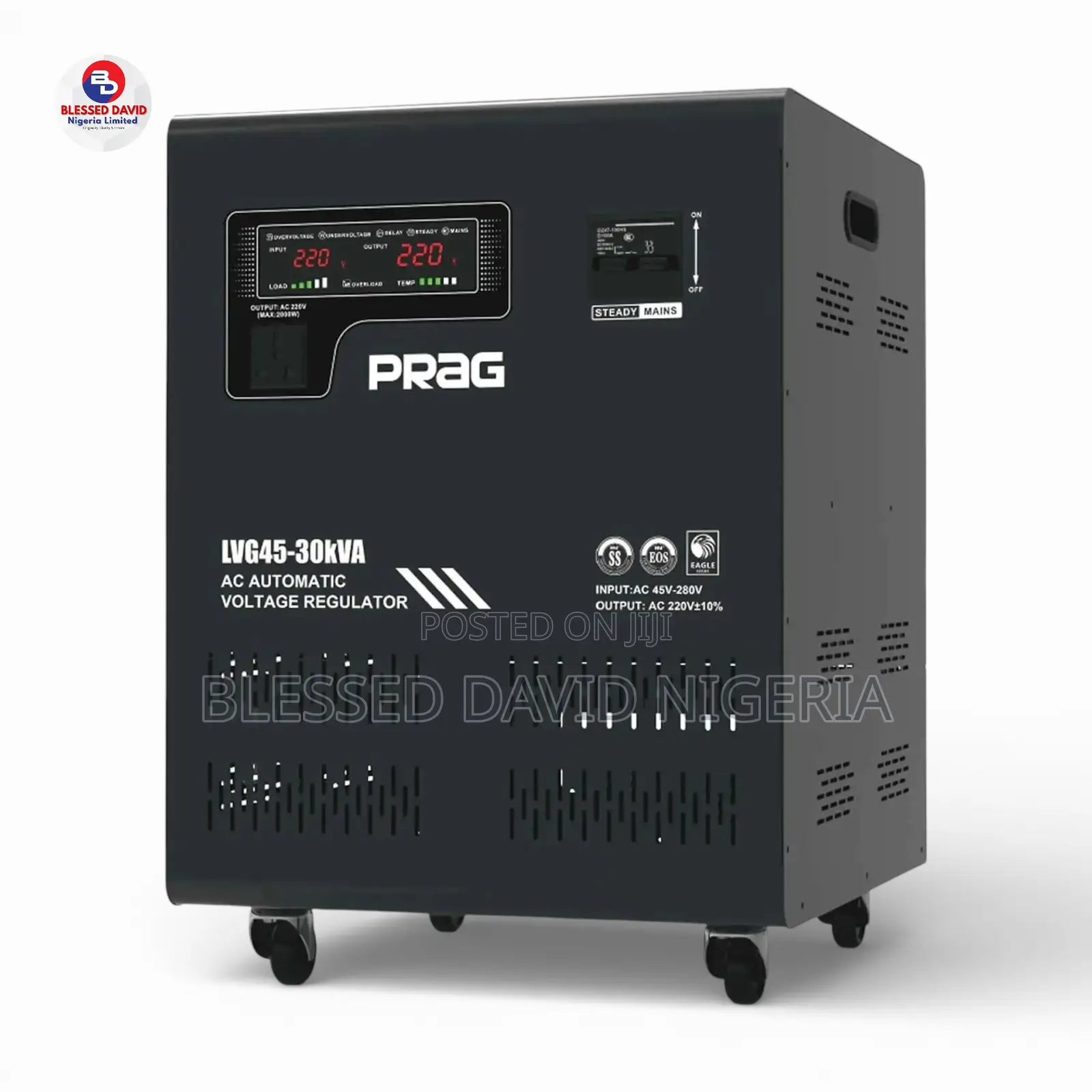 Prag 30kva Relay Voltage Stabilizer (45-280v)