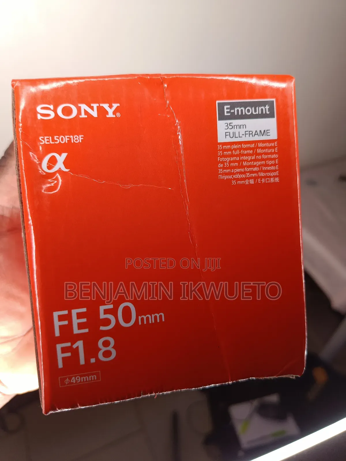 50mm Sony Lens F1.8 (Fe)