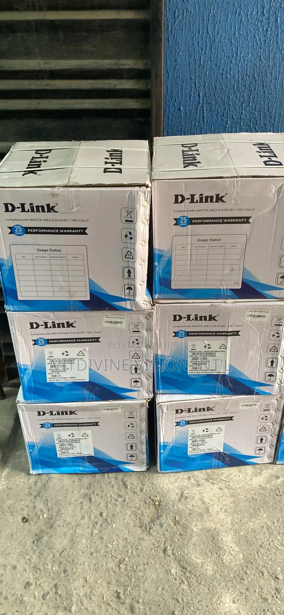 D-Link Cat6 FTP 23 Awg Pe, Outdoor Cable- 305m/Roll
