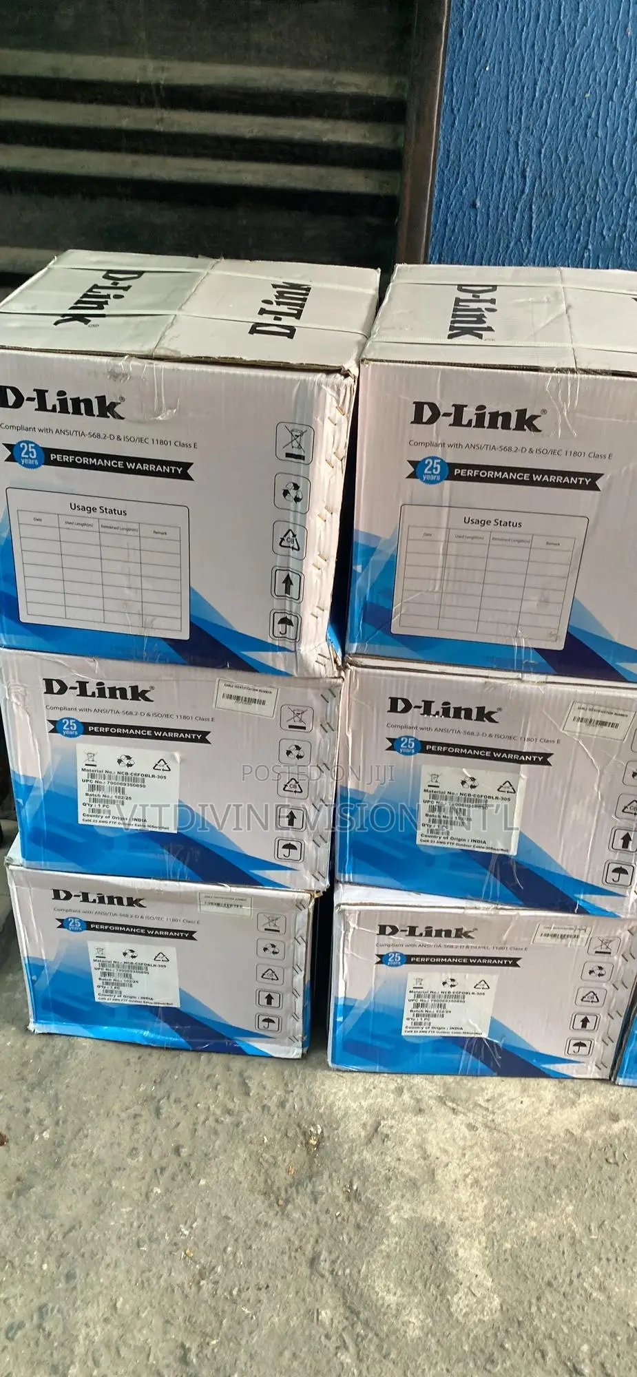 D-Link Cat6 FTP 23 Awg Pe, Outdoor Cable- 305m/Roll