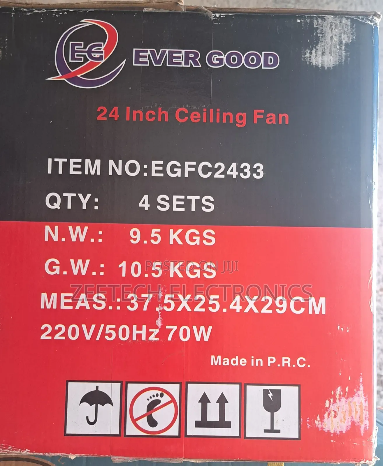 Evergood Summer Delite 24-Inch Short Blade Ceiling Fan.